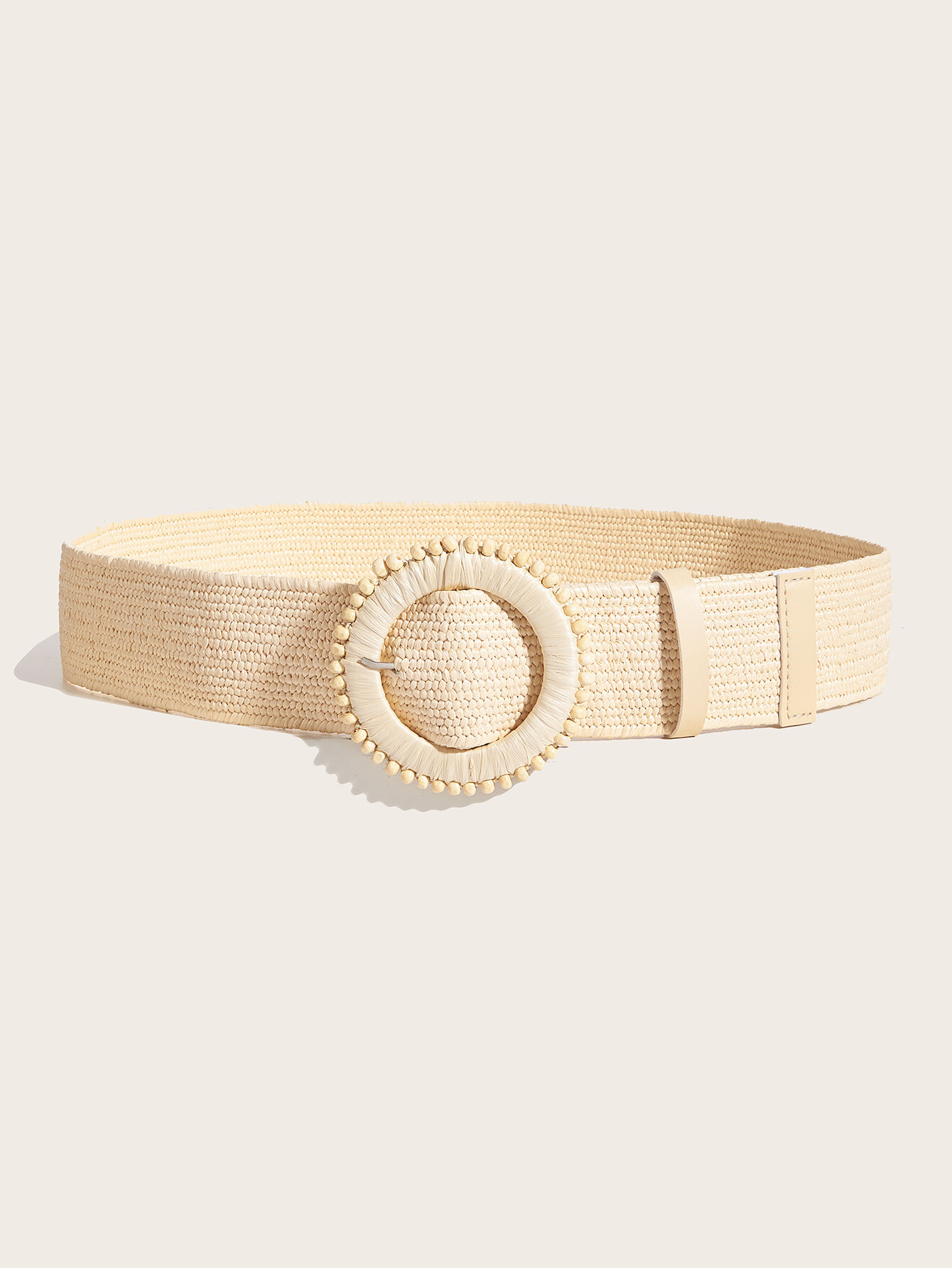 Wholesaler Sandy Paris - Elastic raffia belt with round buckle