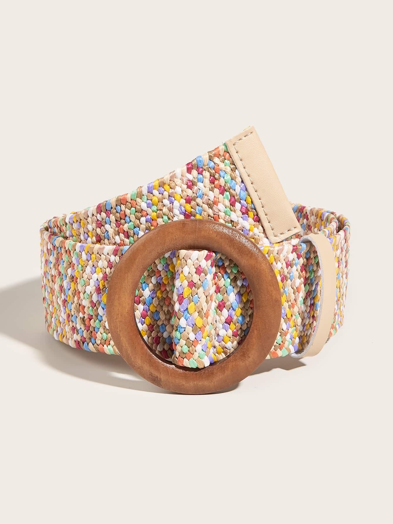 Wholesaler Sandy Paris - Elastic raffia belt with round buckle