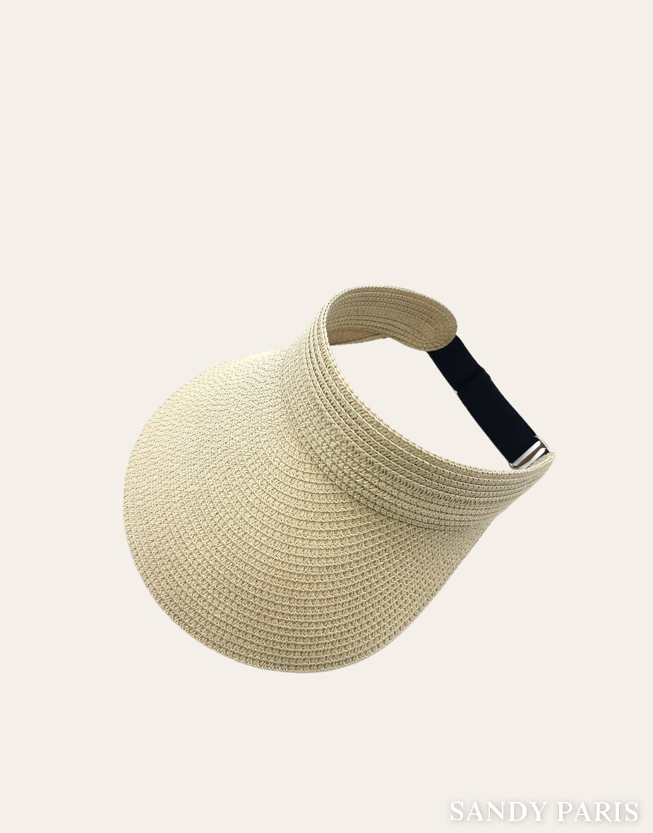 Grossista Sandy Paris - Cappello di paglia con visiera e chiusura elastica
