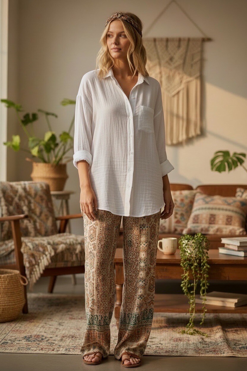 Mayorista Sandy Paris - Camisa oversize de algodón gasa