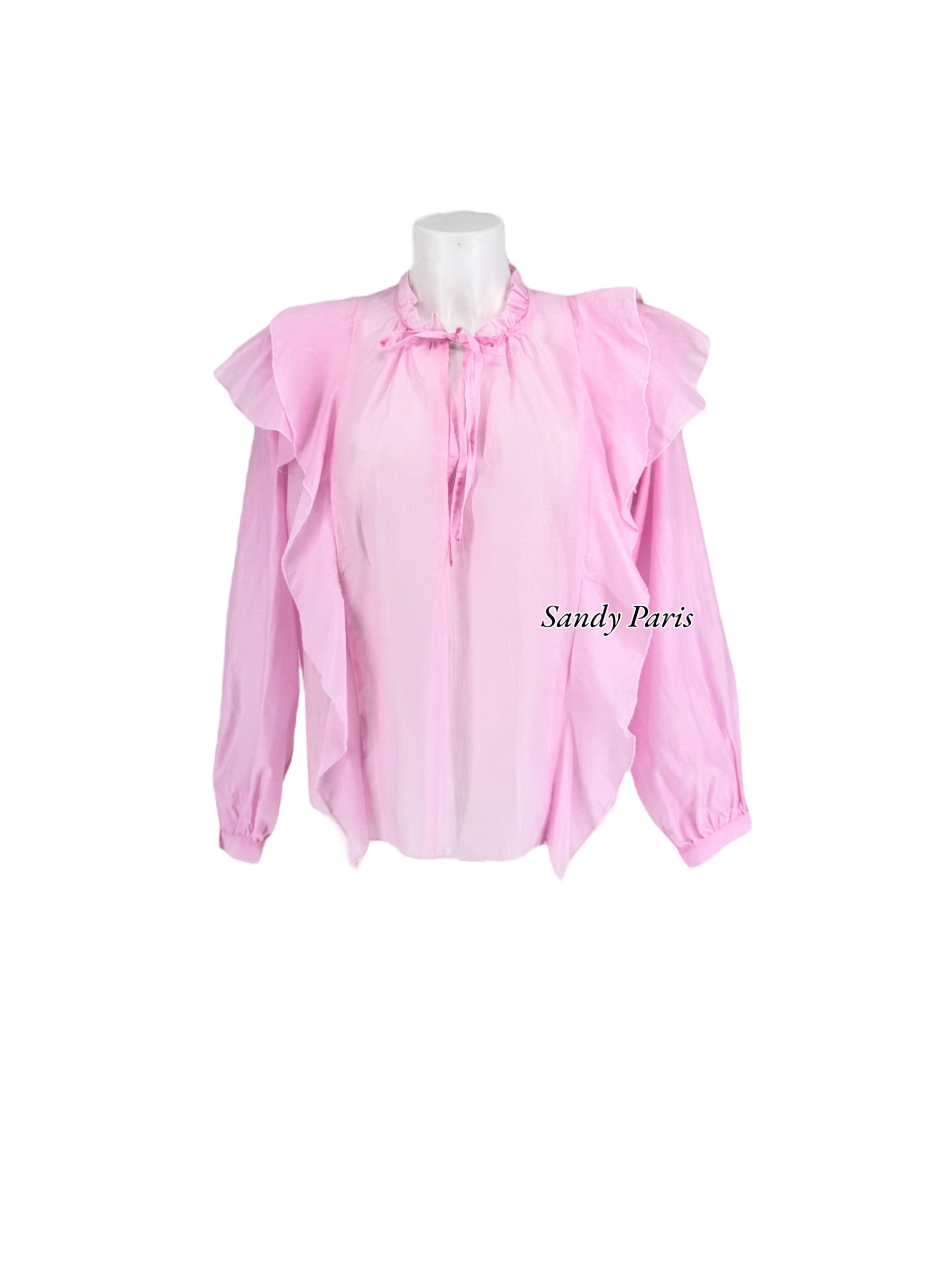 Mayorista Sandy Paris - Blusa Transparente con Volantes en Voile– Elegancia Ligera y Femenina