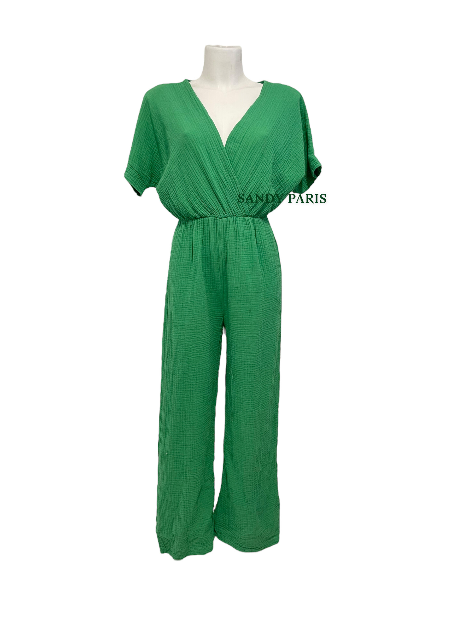 Grossiste Sandy Paris - Combinaison col croisé en Coton Gaze