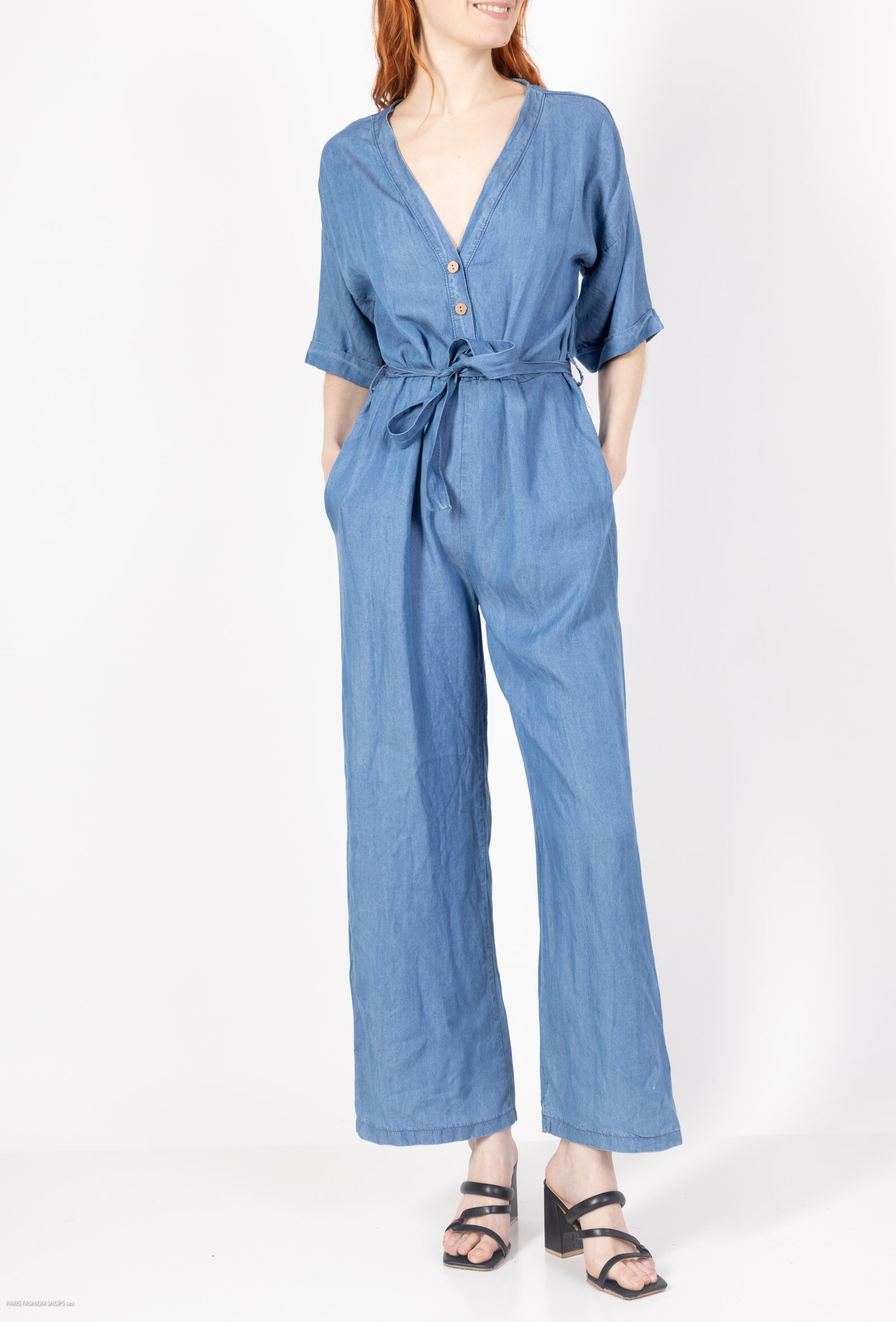 Wholesaler Sandy Paris - Lyocell - Denim blue combination