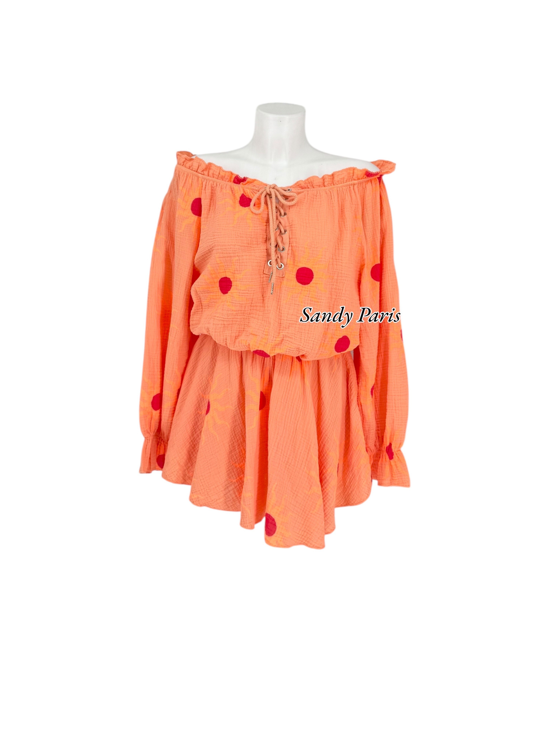 Großhändler Sandy Paris - Hemdblusenkleid aus Baumwollgaze