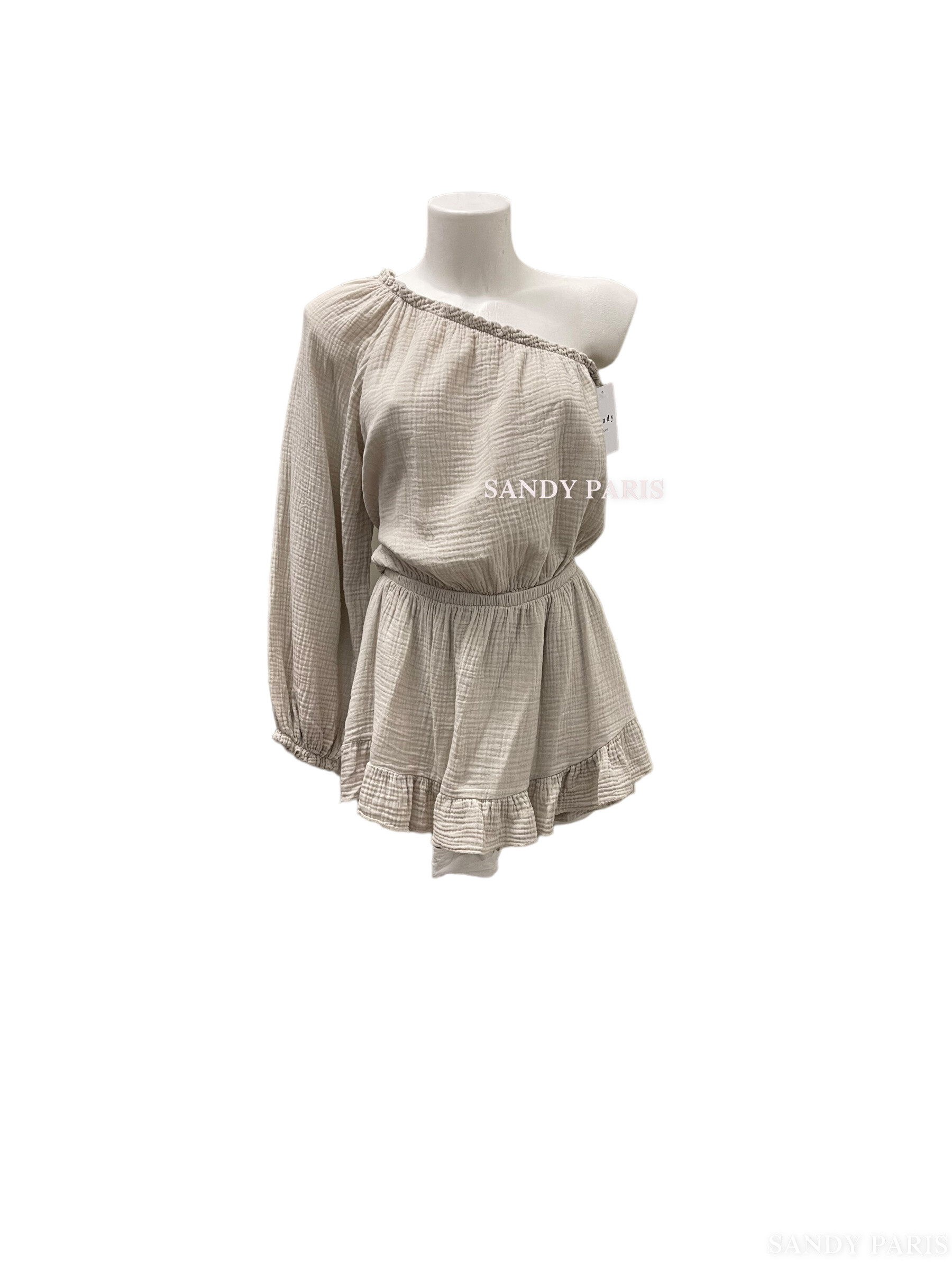 Grossista Sandy Paris - Guarda la combinazione di cotone con spalle nude