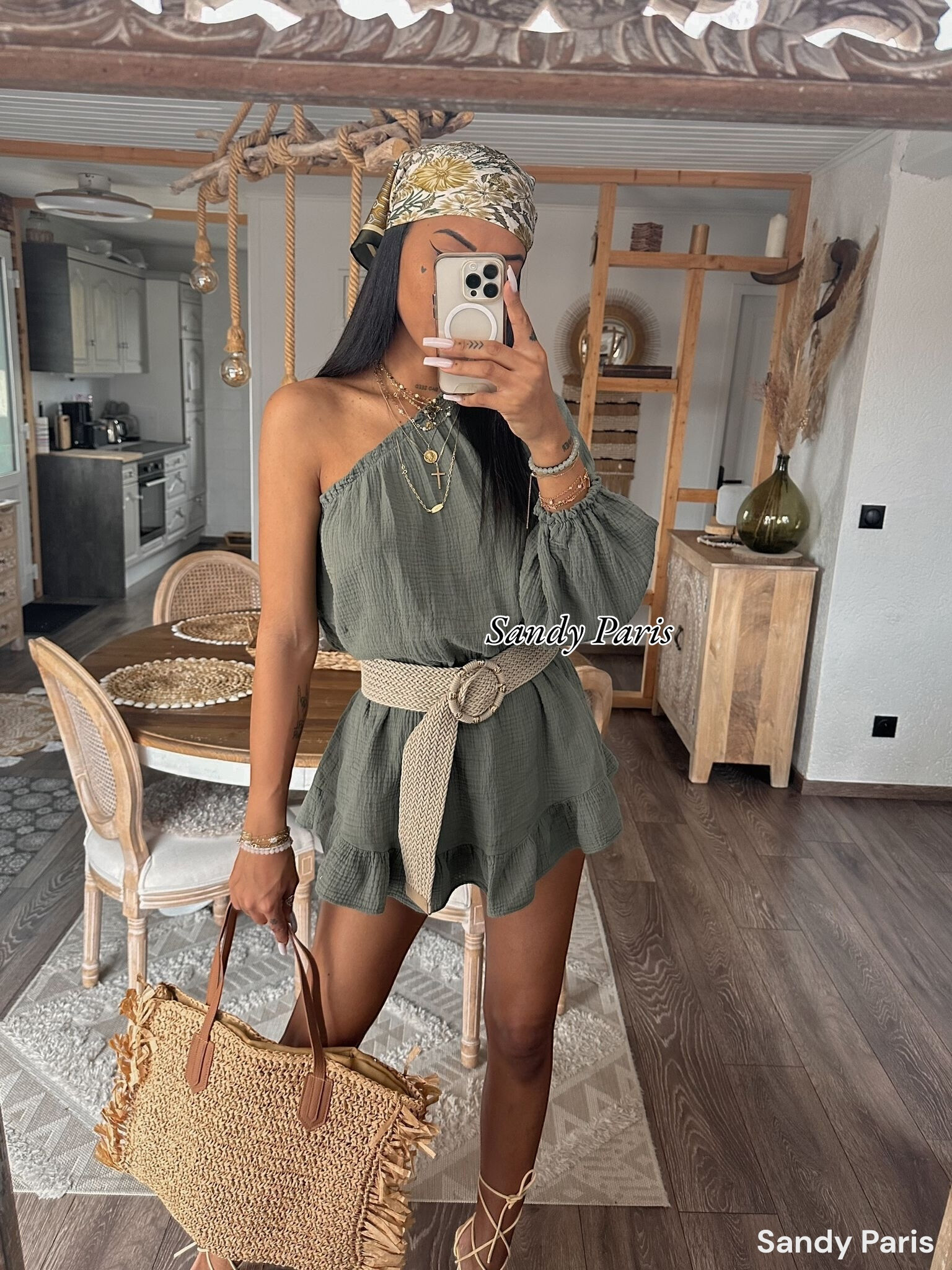 Wholesaler Sandy Paris - Gaze cotton combination with bare shoulders