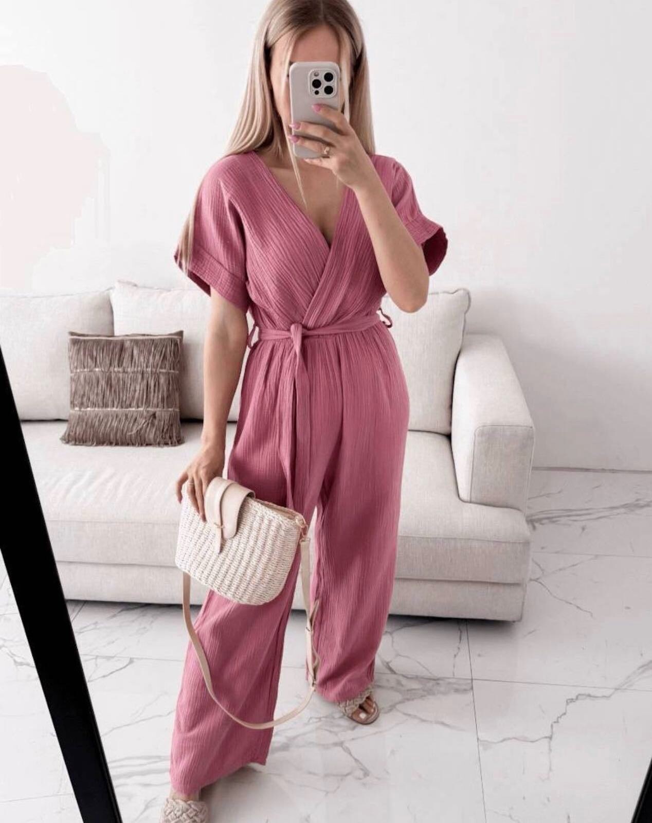 Großhändler Sandy Paris - Overall aus Baumwollgaze – Lässige Eleganz und natürlicher Komfort