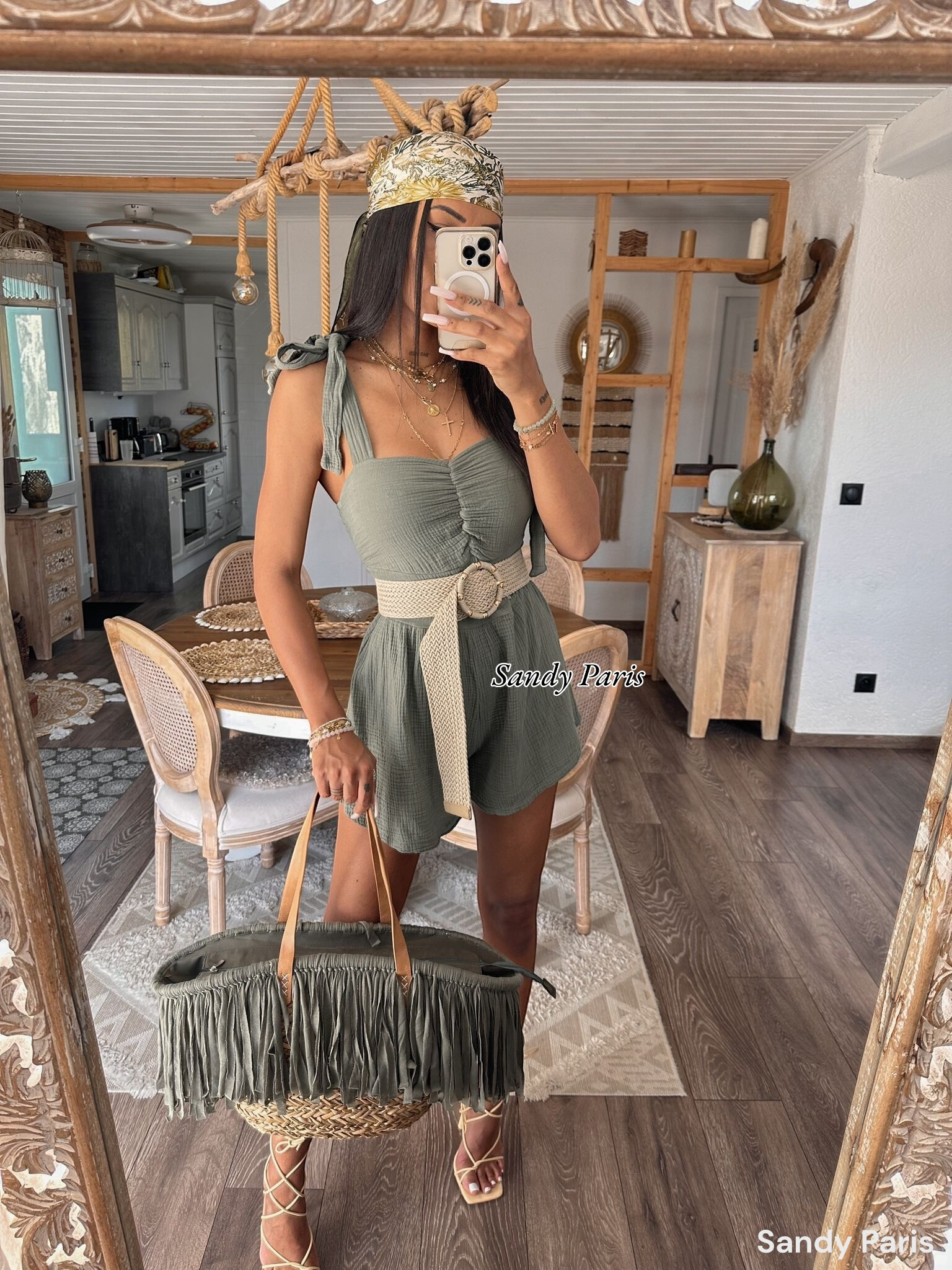 Grossista Sandy Paris - Tuta in garza di cotone - Stile bohémien casual