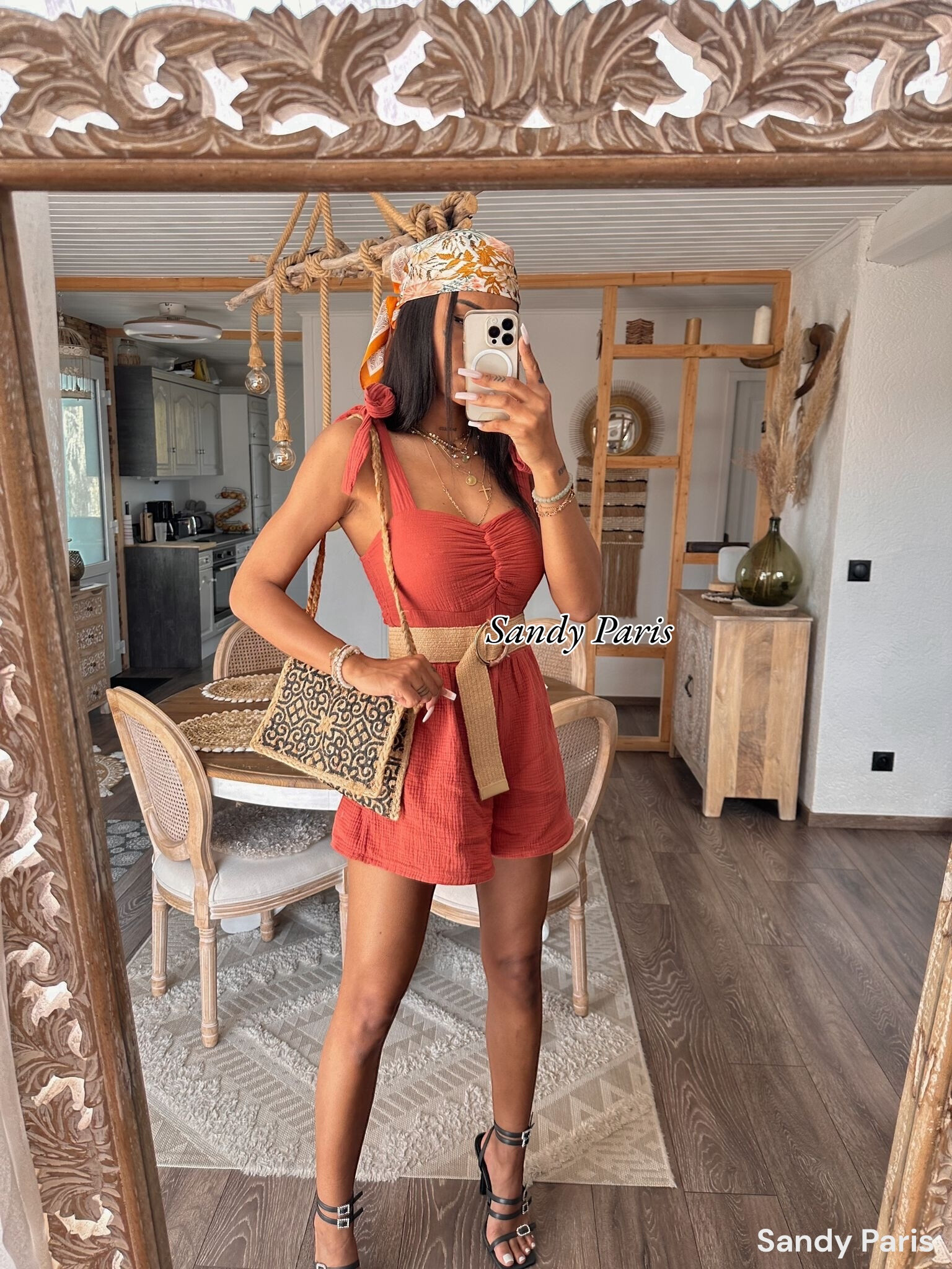 Wholesaler Sandy Paris - Cotton Gauze Jumpsuit - Casual Bohemian Style
