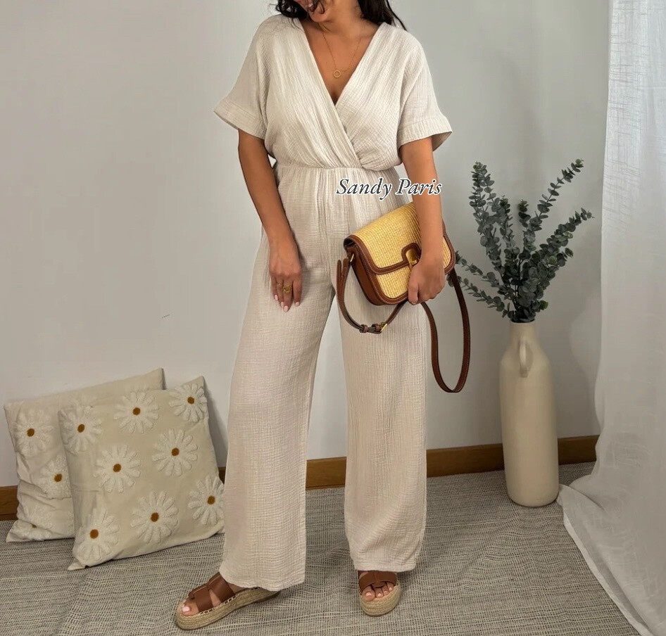 Wholesaler Sandy Paris - Gauze Cotton Jumpsuit – Casual elegance and natural comfort