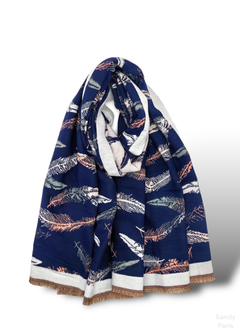 Wholesaler Sandy Paris - Scarf scarf printed with wool  180*65