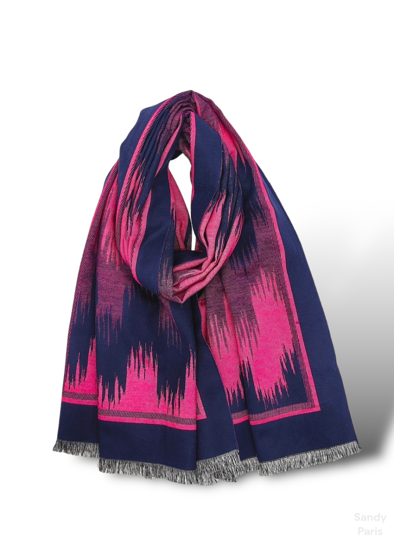 Wholesaler Sandy Paris - Scarf scarf printed with wool  180*65