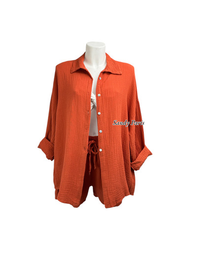 Grossiste Sandy Paris - Ensemble Décontracté en Gaze de Coton Grossiste Sandy Paris - Ensemble Décontracté en Gaze de Coton