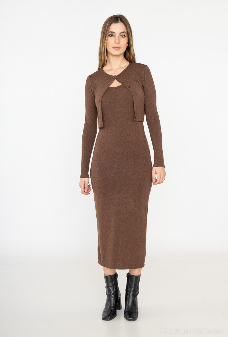 Wholesaler Sandy Paris - Robe dress and ribbed mesh