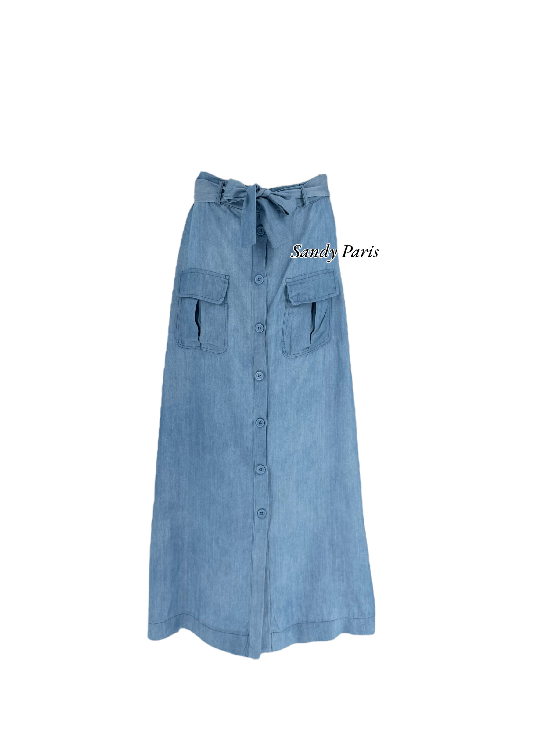 Grossista Sandy Paris - Gonna lunga con tasca Lyocell - eleganza e comfort naturale