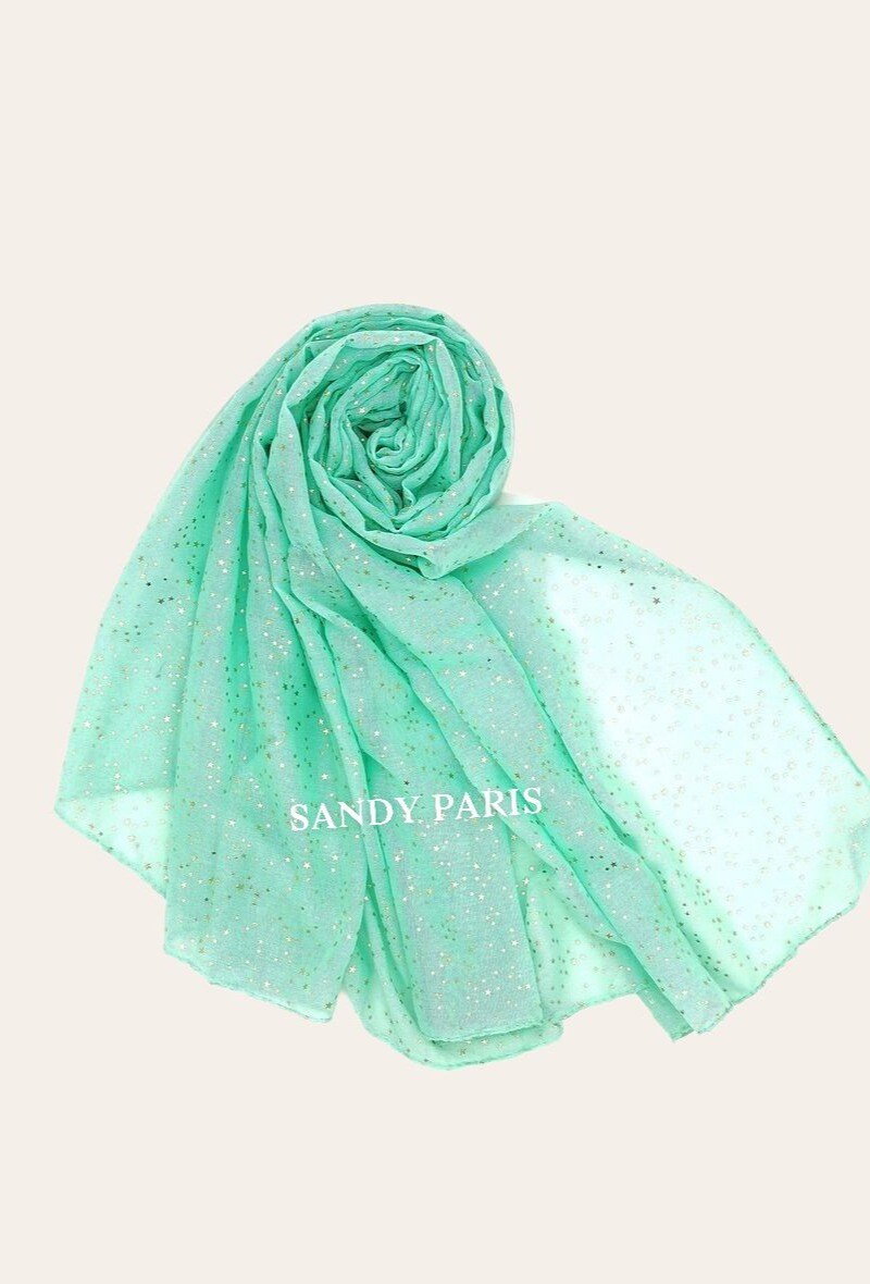 Wholesaler Sandy Paris - Shiny printed scarf with pattern