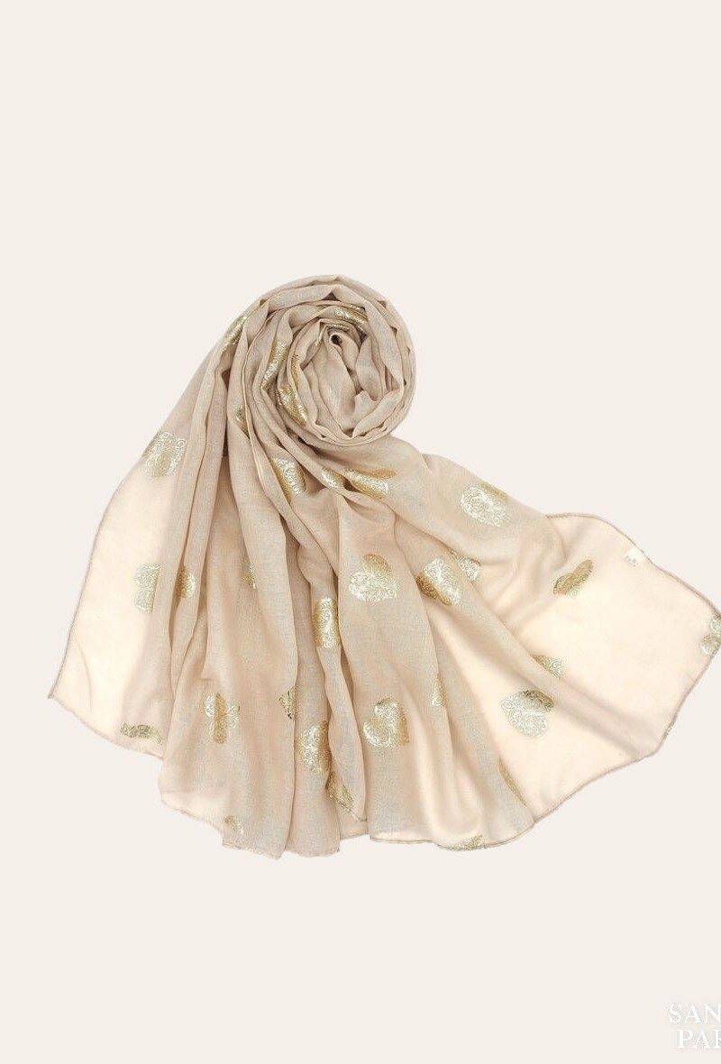 Wholesaler Sandy Paris - Shiny printed scarf with pattern