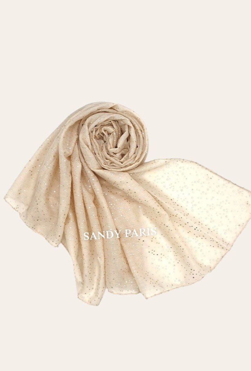 Wholesaler Sandy Paris - Shiny printed scarf with pattern