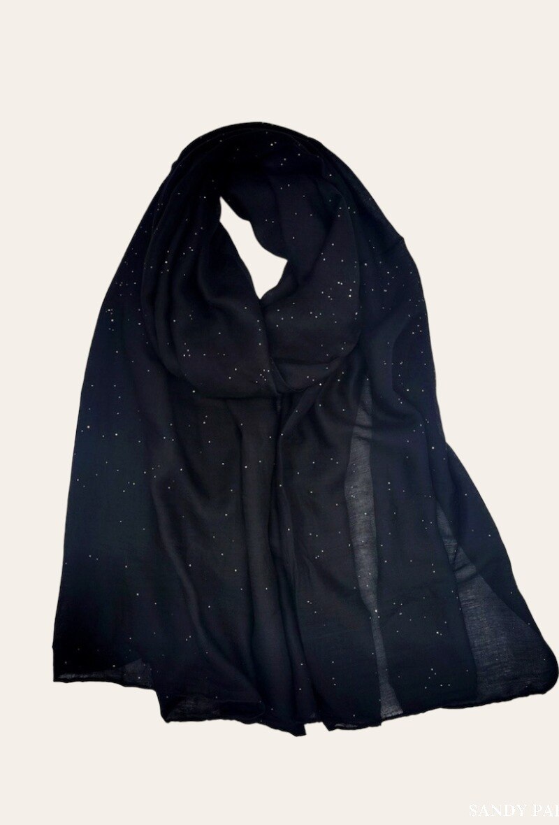 Grossiste Sandy Paris - FOULARD uni pailleté