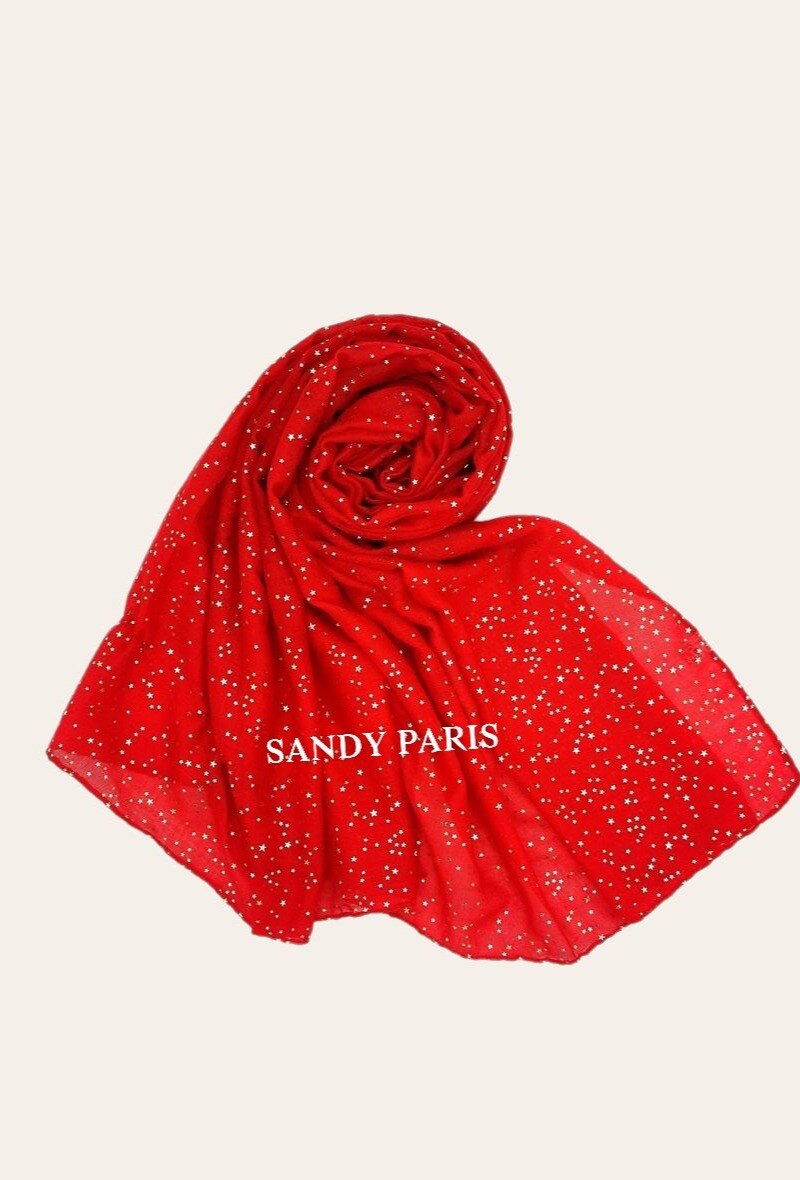 Wholesaler Sandy Paris - Shiny printed scarf with pattern
