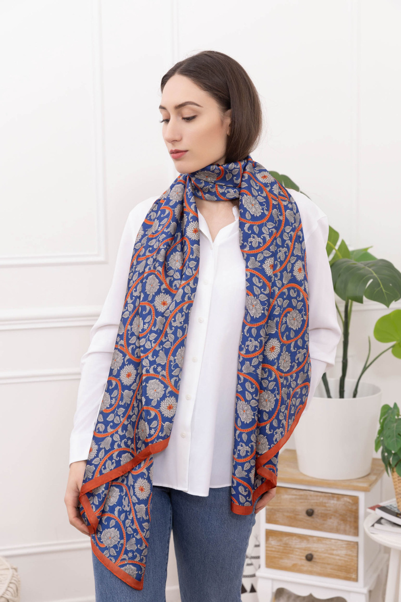 Mayorista Sandy Paris - Pañuelo estampado efecto seda