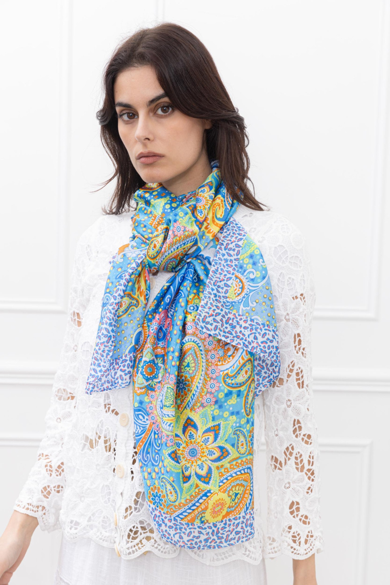 Wholesaler Sandy Paris - Printed satin scarf 180*90