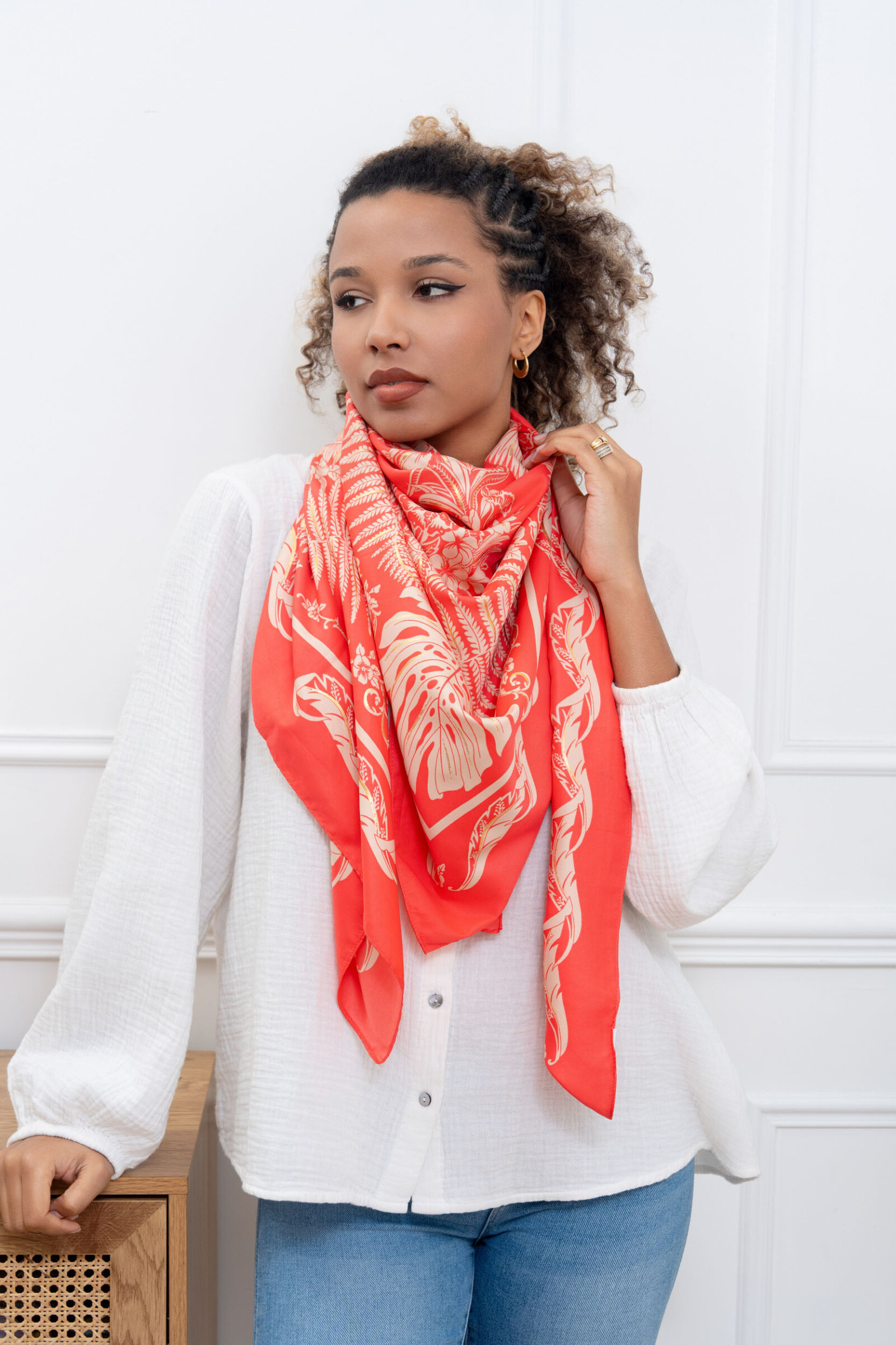 Wholesaler Sandy Paris - Square scarf printed 130*130