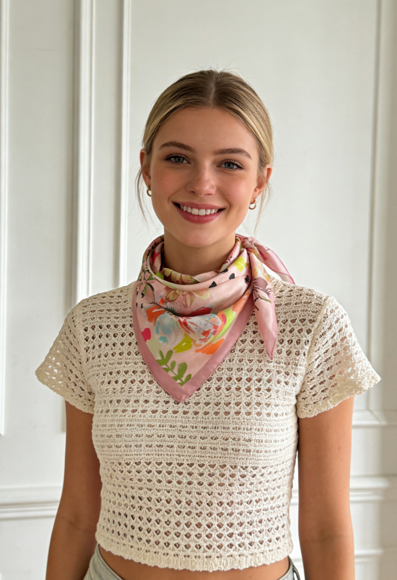 Grossista Sandy Paris - Piccolo foulard stampato