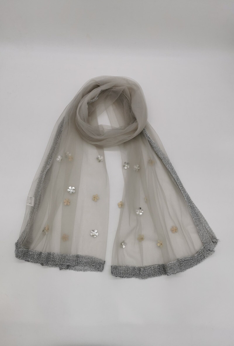 Wholesaler Sandy Paris - Sheer shiny evening shawl with rhinestones