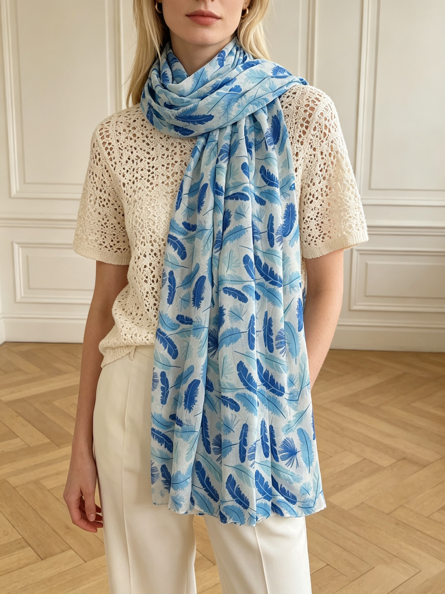 Grossiste Sandy Paris - Foulard imprimé motif