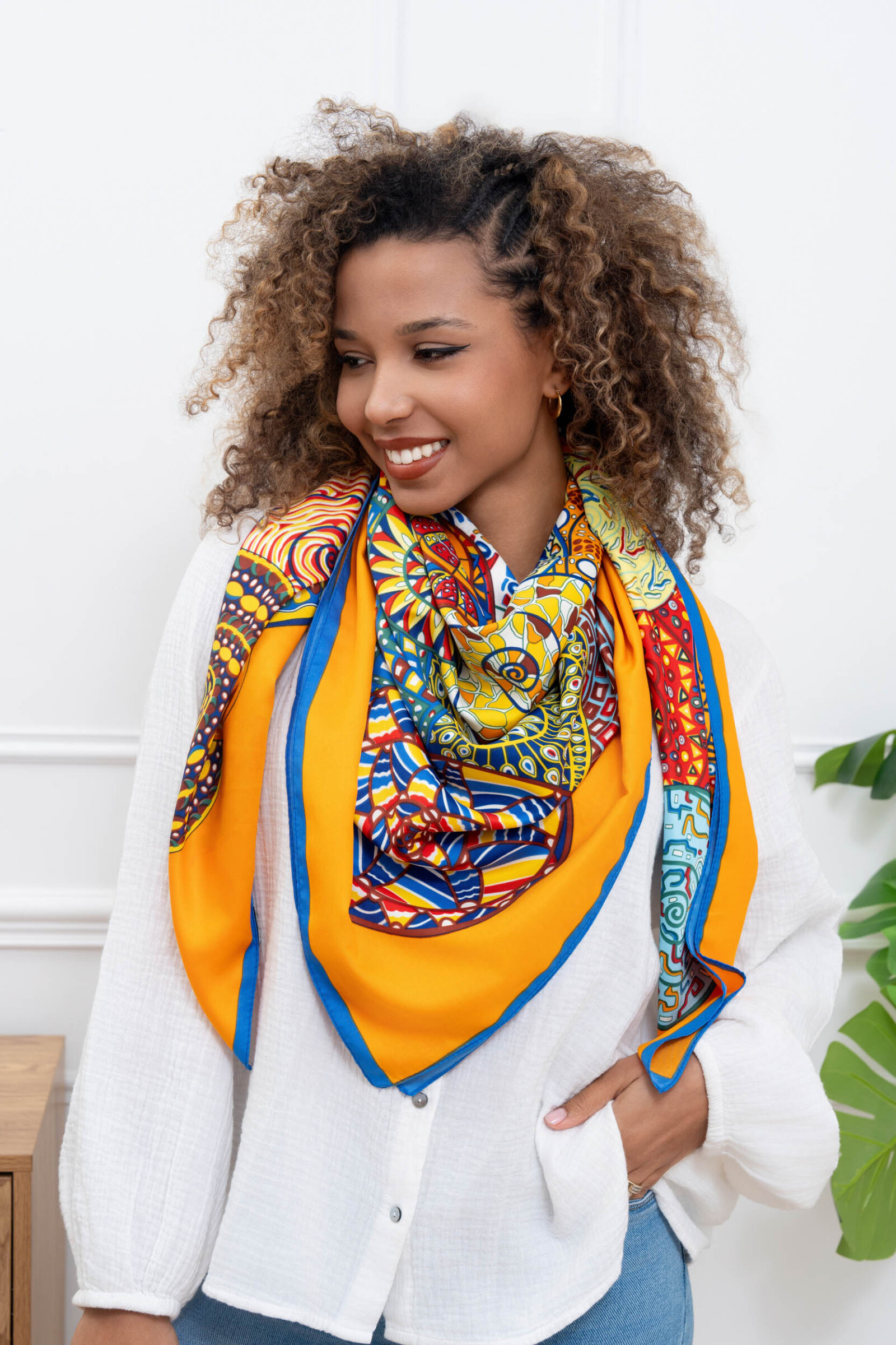 Wholesaler Sandy Paris - Square scarf printed by 130*130