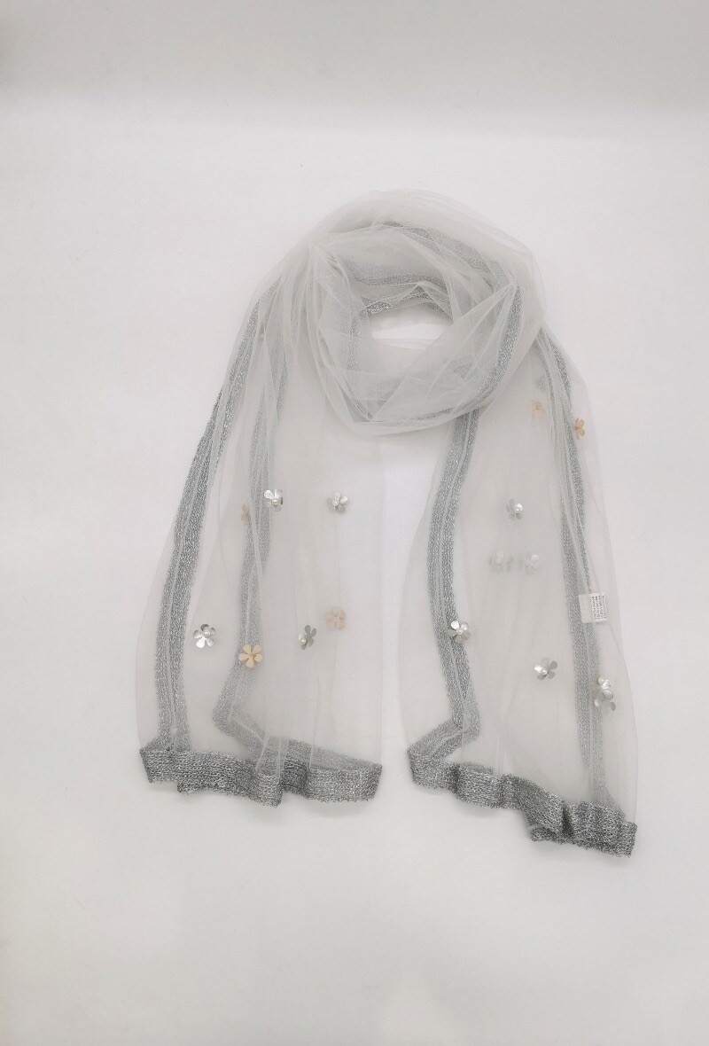 Wholesaler Sandy Paris - Sheer shiny evening shawl with rhinestones