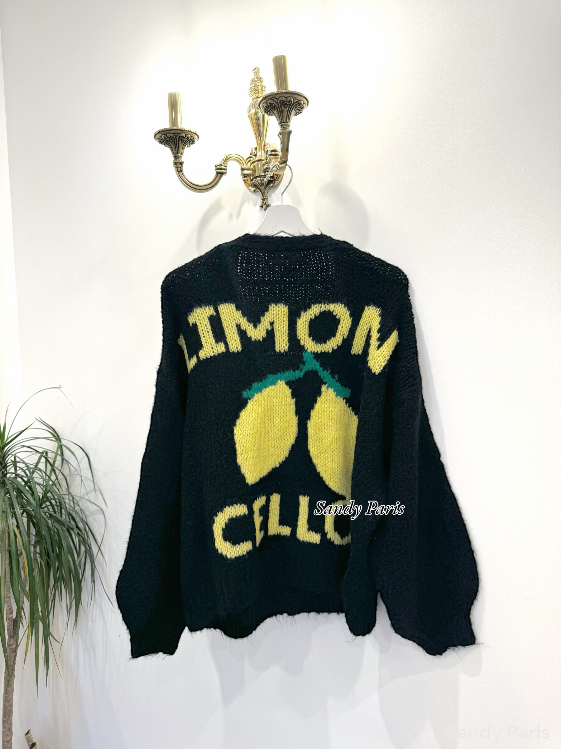 Grossiste Sandy Paris - Cardigan avec laine Tricoté "Limoncello"