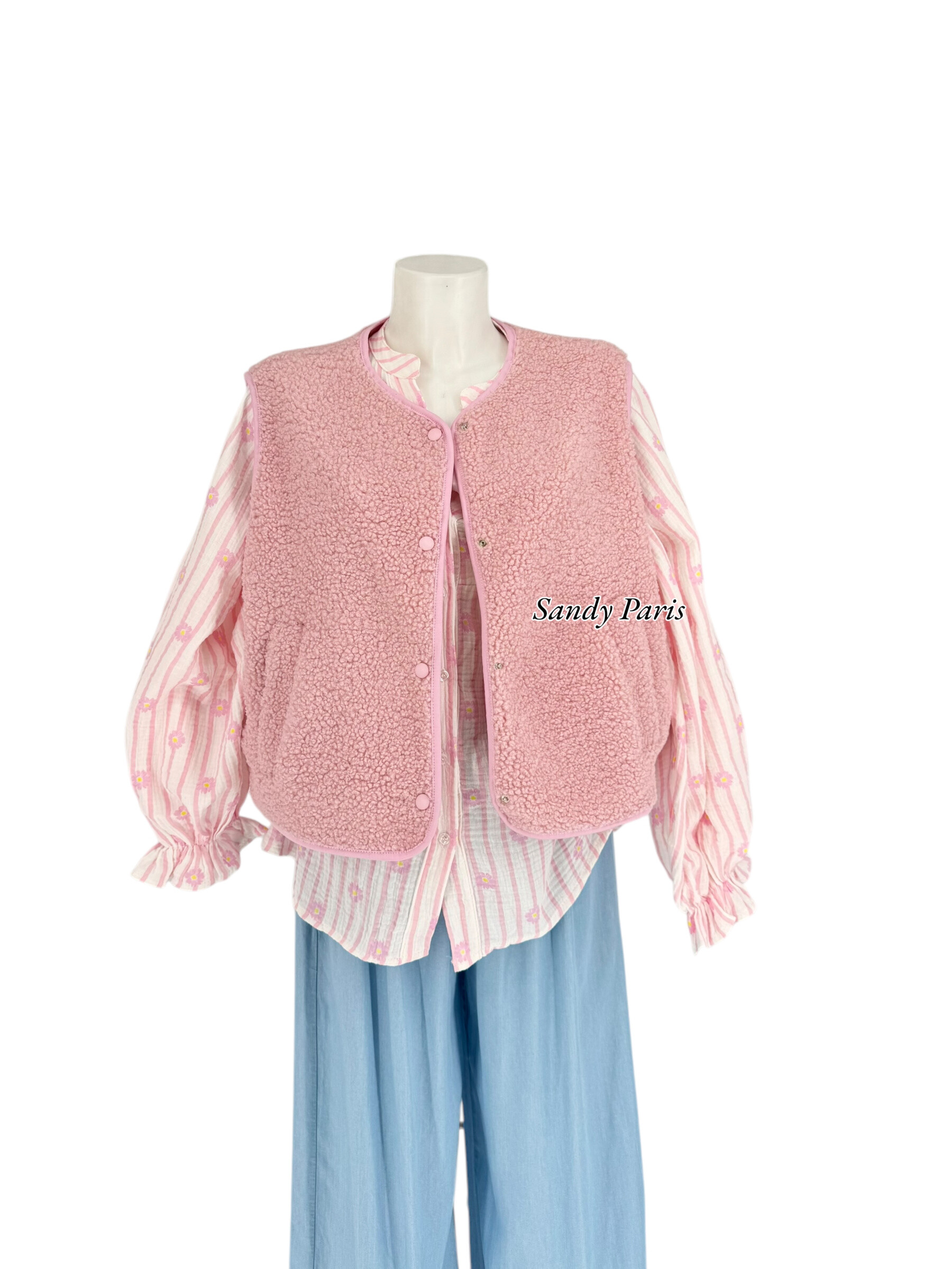 Grossista Sandy Paris - Giubbotto efficace in pelle di pecora - calore e stile rilassato