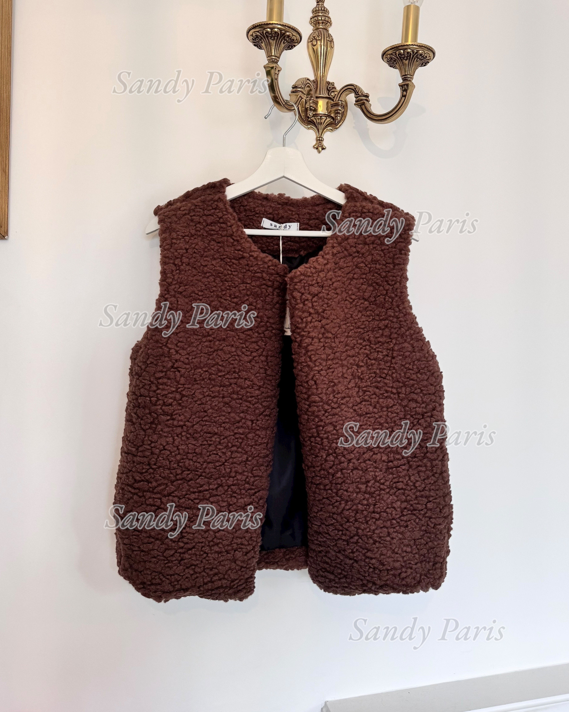 Mayorista Sandy Paris - Chaleco sin Mangas de Sherpa – Sandy Paris