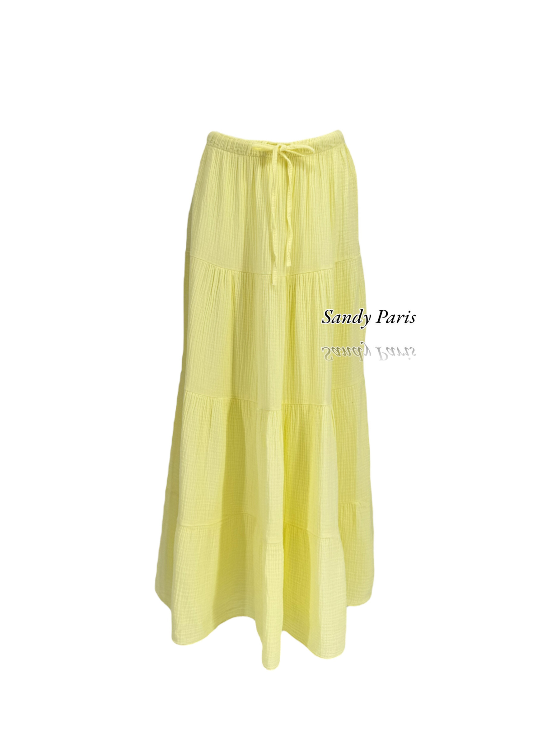Mayorista Sandy Paris - Falda larga de gasa de algodón