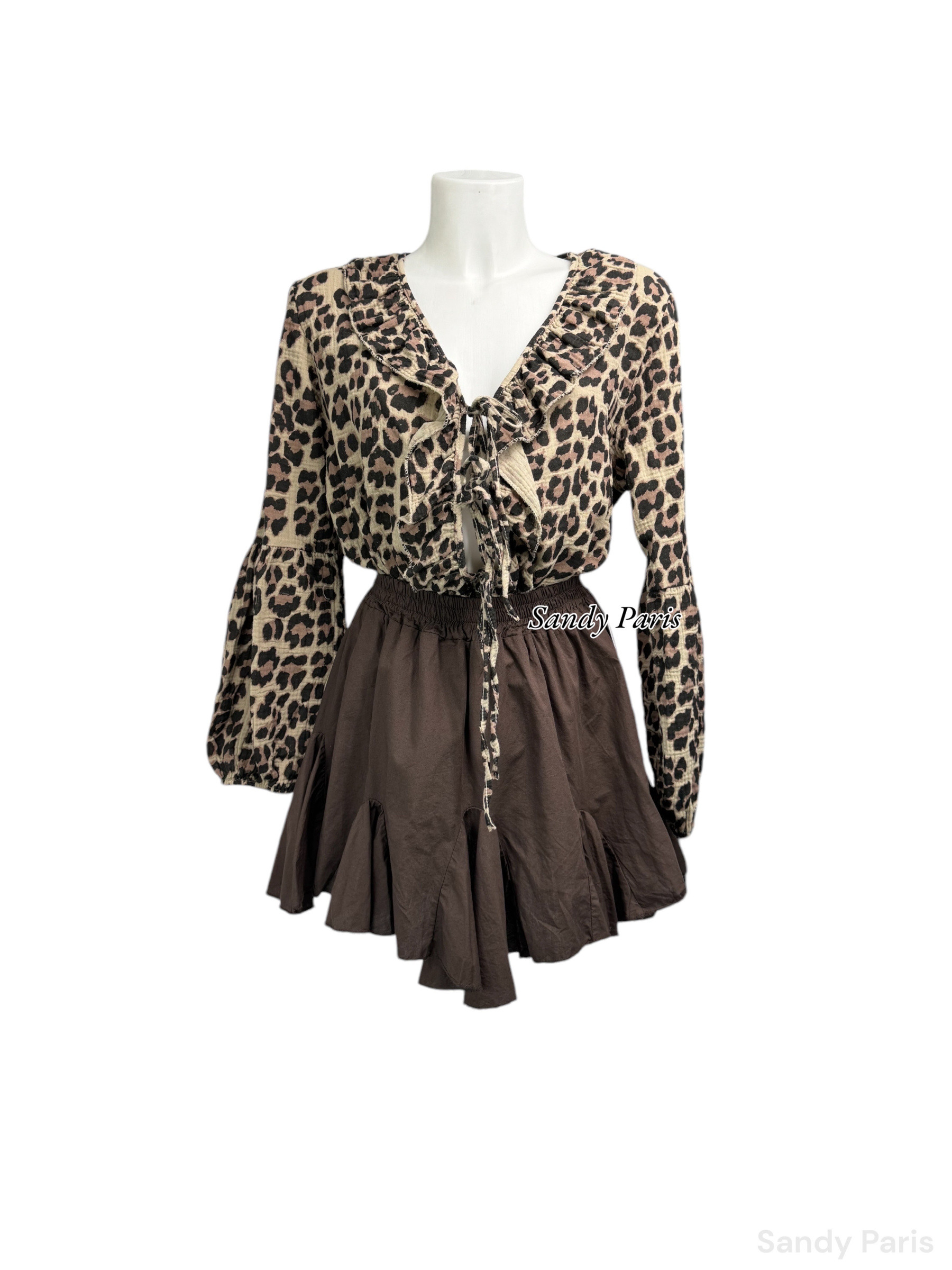 Grossista Sandy Paris - Gonna svasata in cotone Sandy Paris