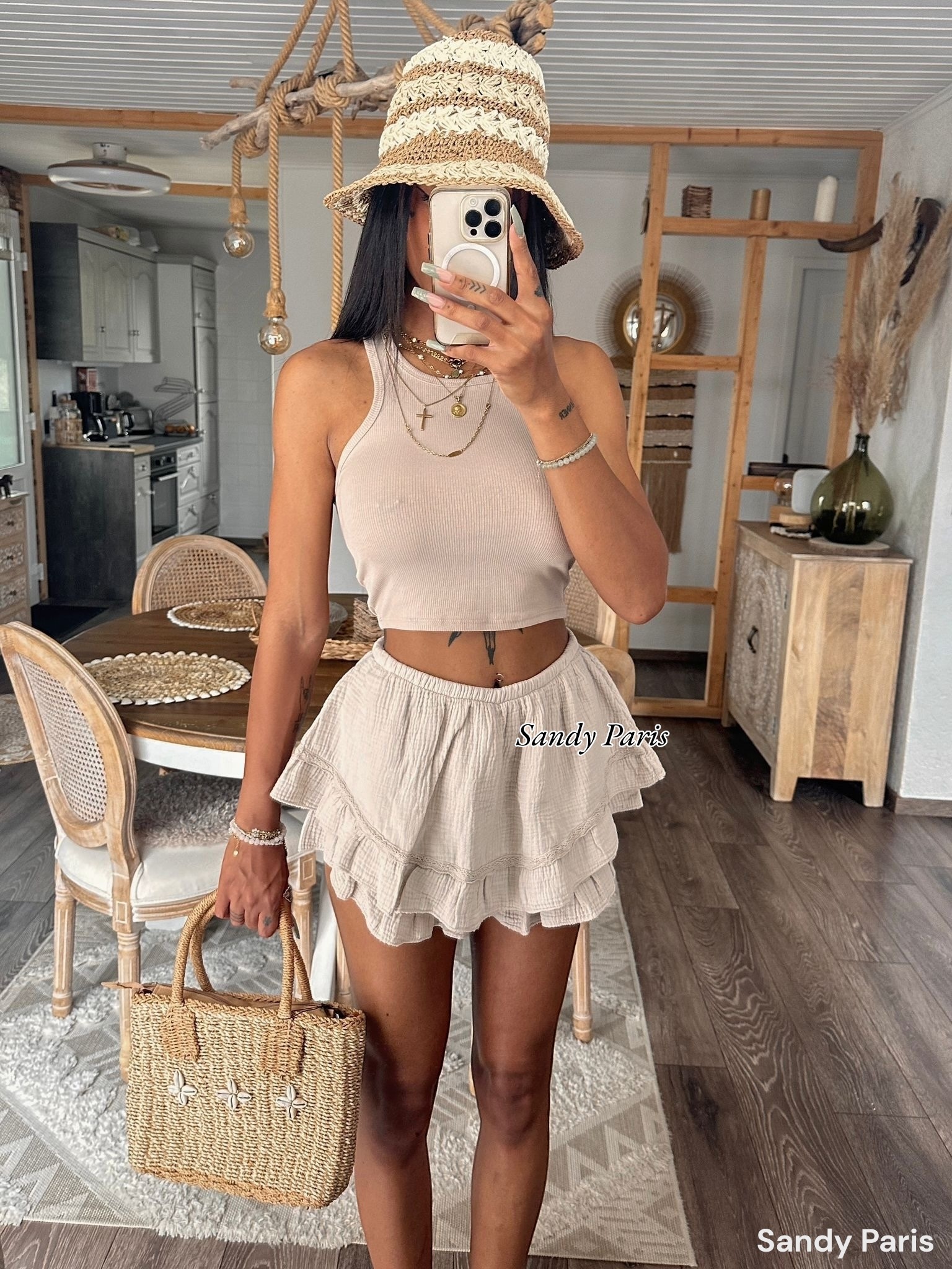 Mayorista Sandy Paris - Falda-Pantalón de Gasa de Algodón – Elegancia Casual