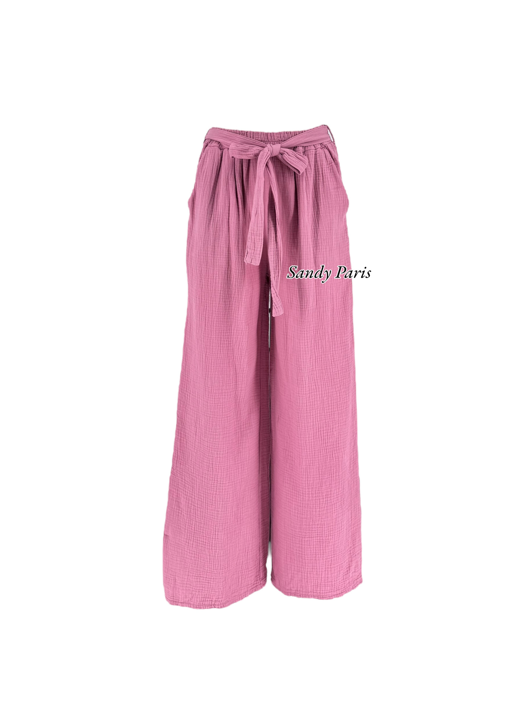Wholesaler Sandy Paris - Large cotton gauze pants with pockets