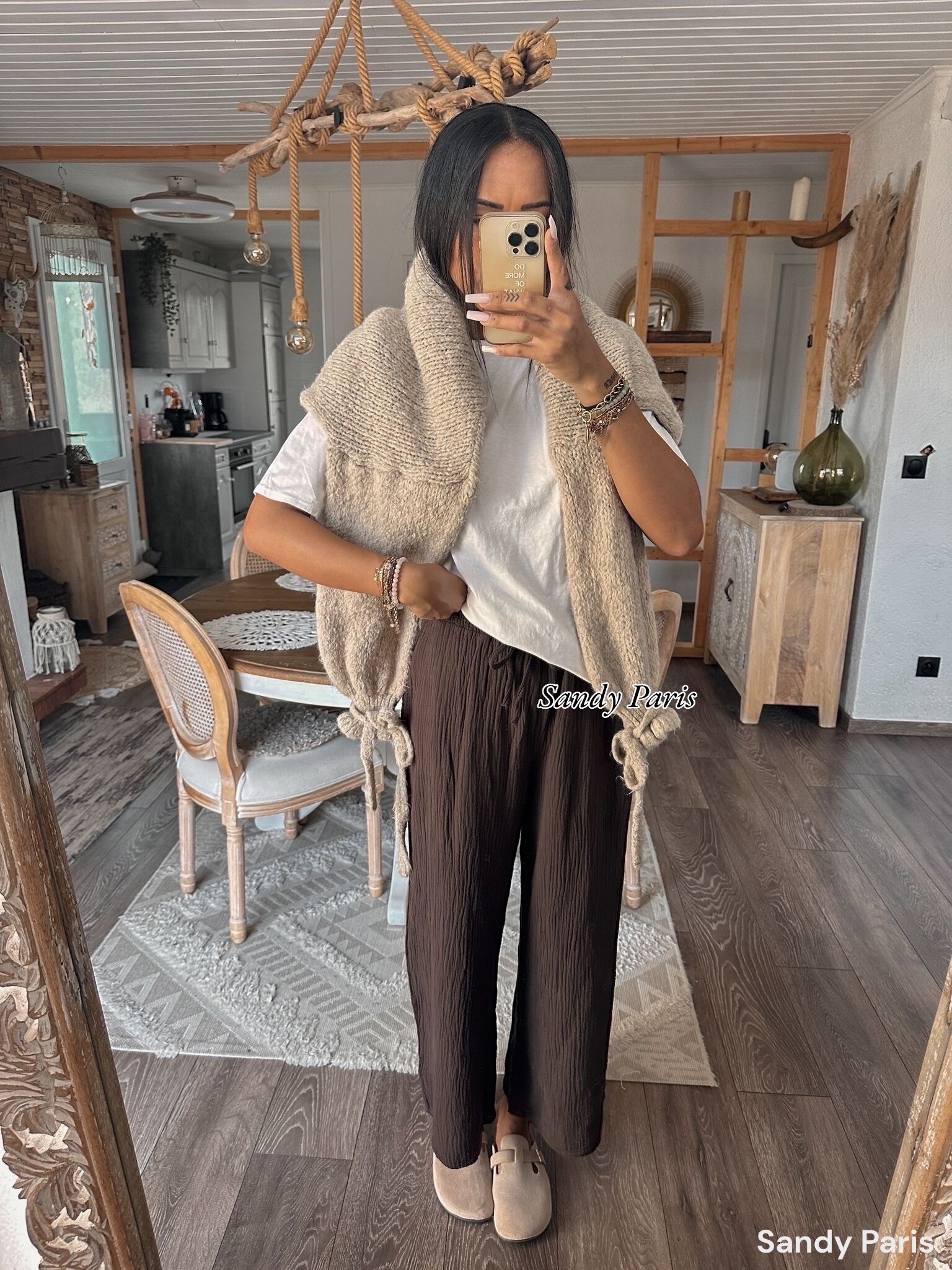 Großhändler Sandy Paris - Hose aus Baumwollgaze – Lässiger Komfort und minimalistischer Stil
