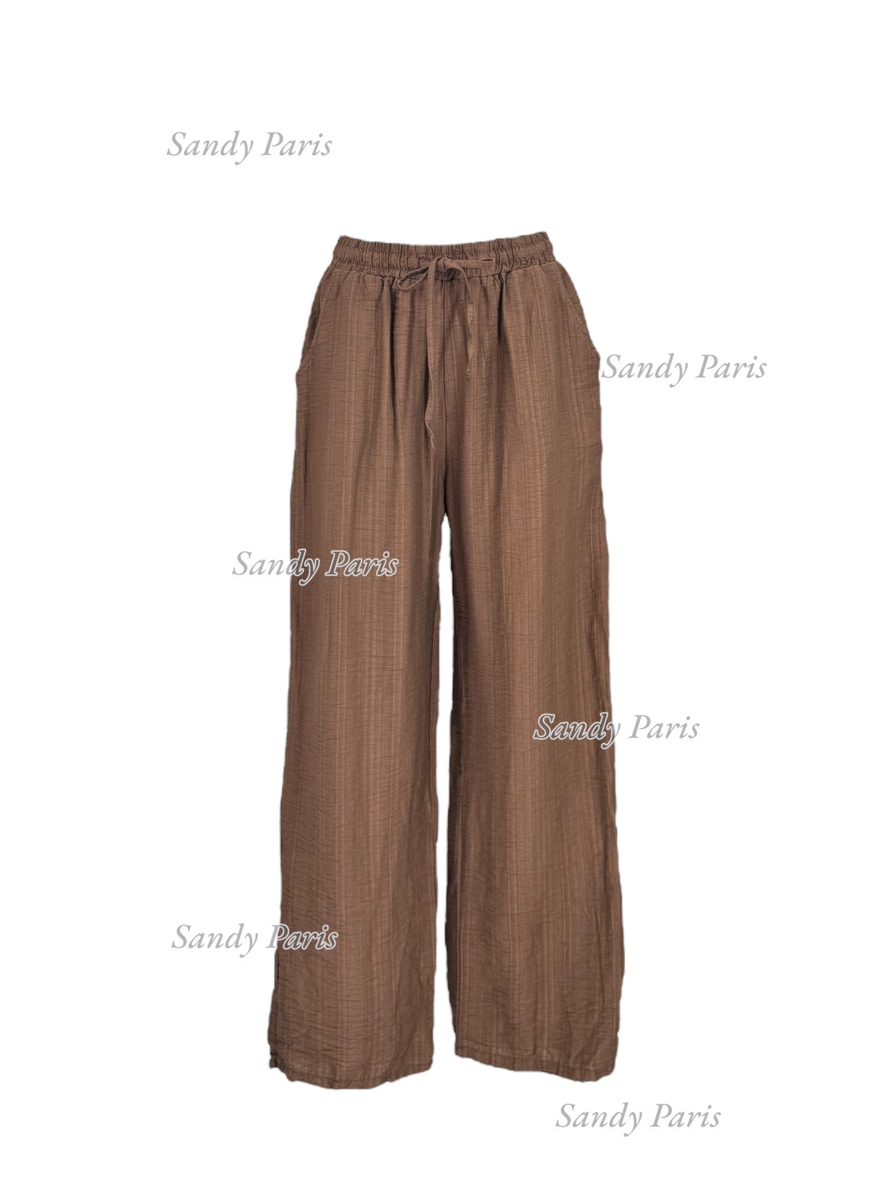 Grossiste Sandy Paris - Pantalon droit avec poches et lien à la taille