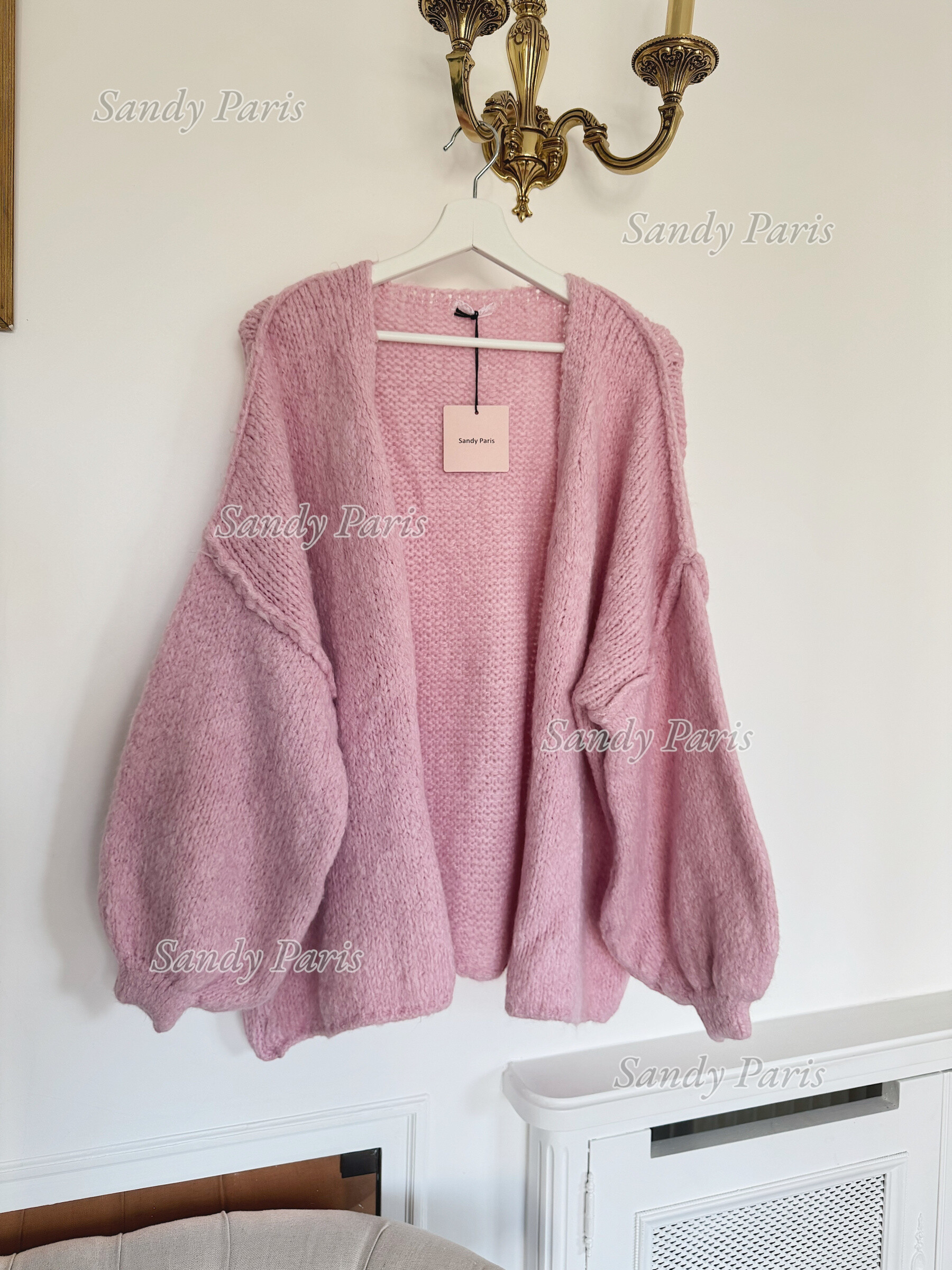 Grossiste Sandy Paris - Cardigan fluffy avec laine et mohair