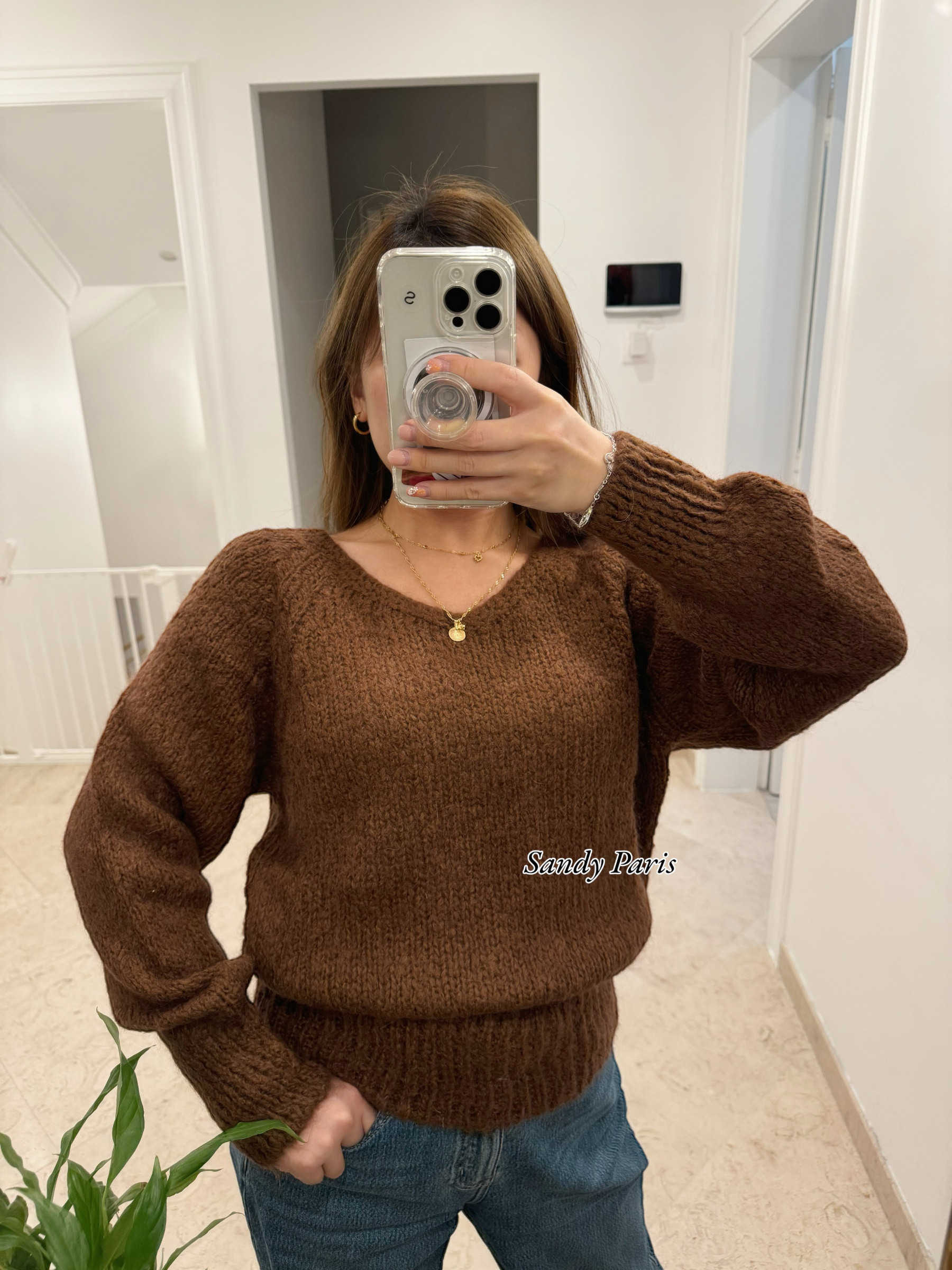 Grossiste Sandy Paris - Pull avec Mohair et Laine