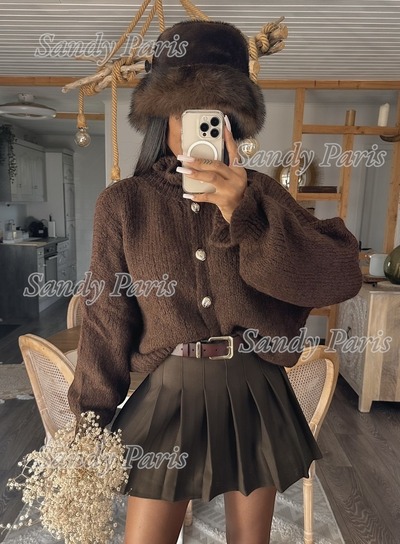 Grossiste Sandy Paris - Cardigan en Laine & Mohair - Sandy Paris Grossiste Sandy Paris - Cardigan en Laine & Mohair - Sandy Paris