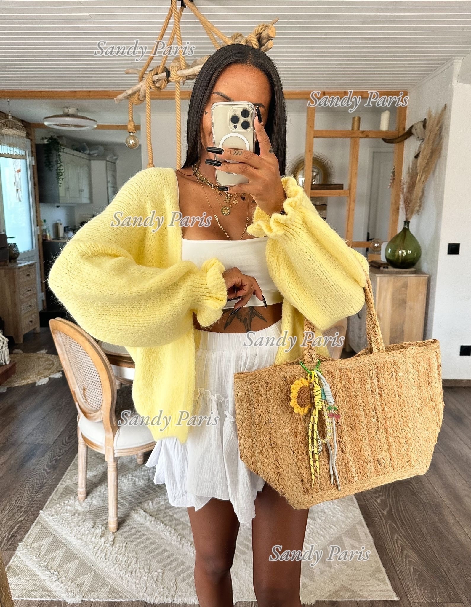 Grossiste Sandy Paris - Cardigan Oversize Laine & Mohair - Sandy Paris