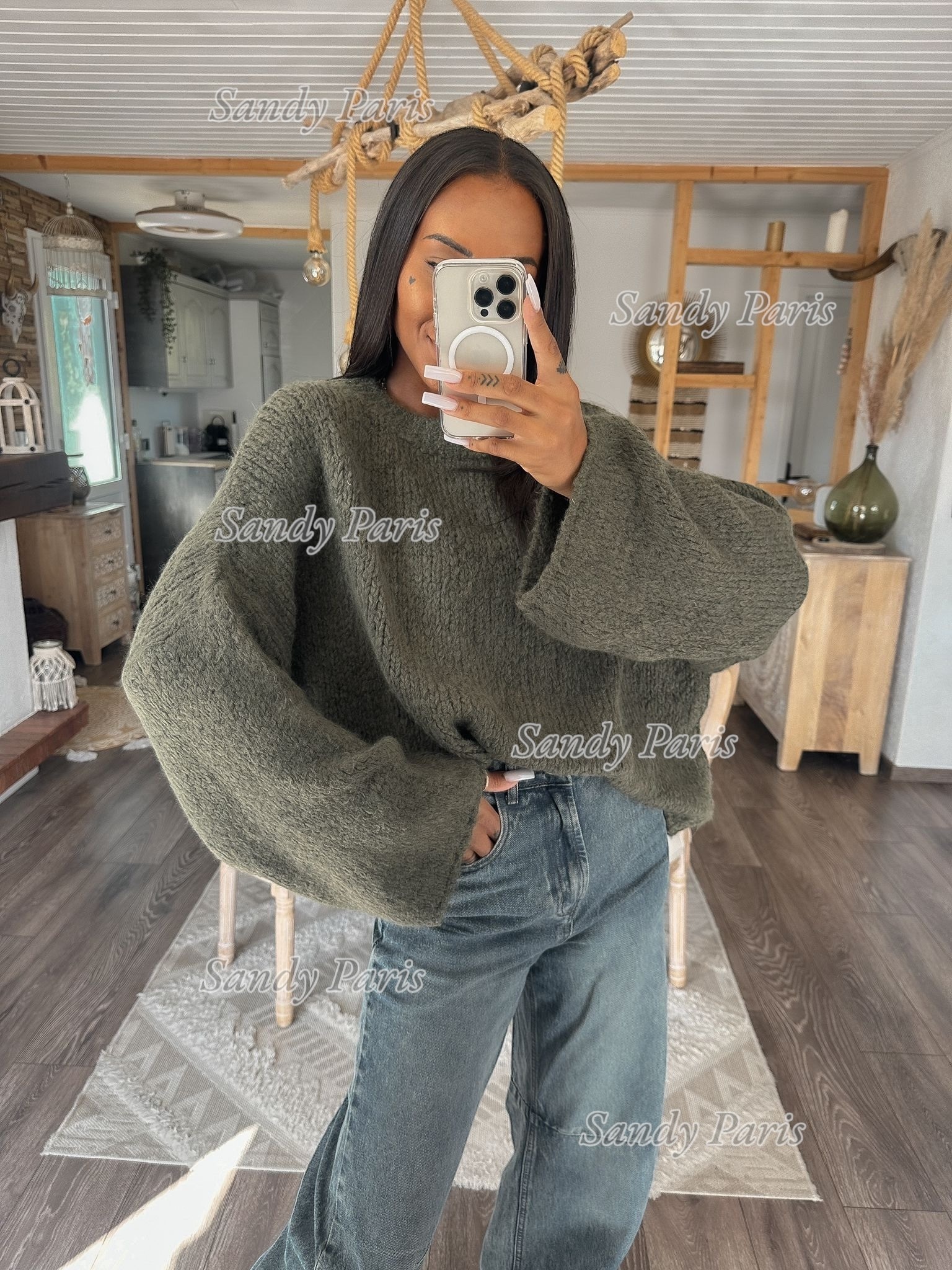 Grossiste Sandy Paris - Pull Oversize en Laine & Mohair - Sandy Paris