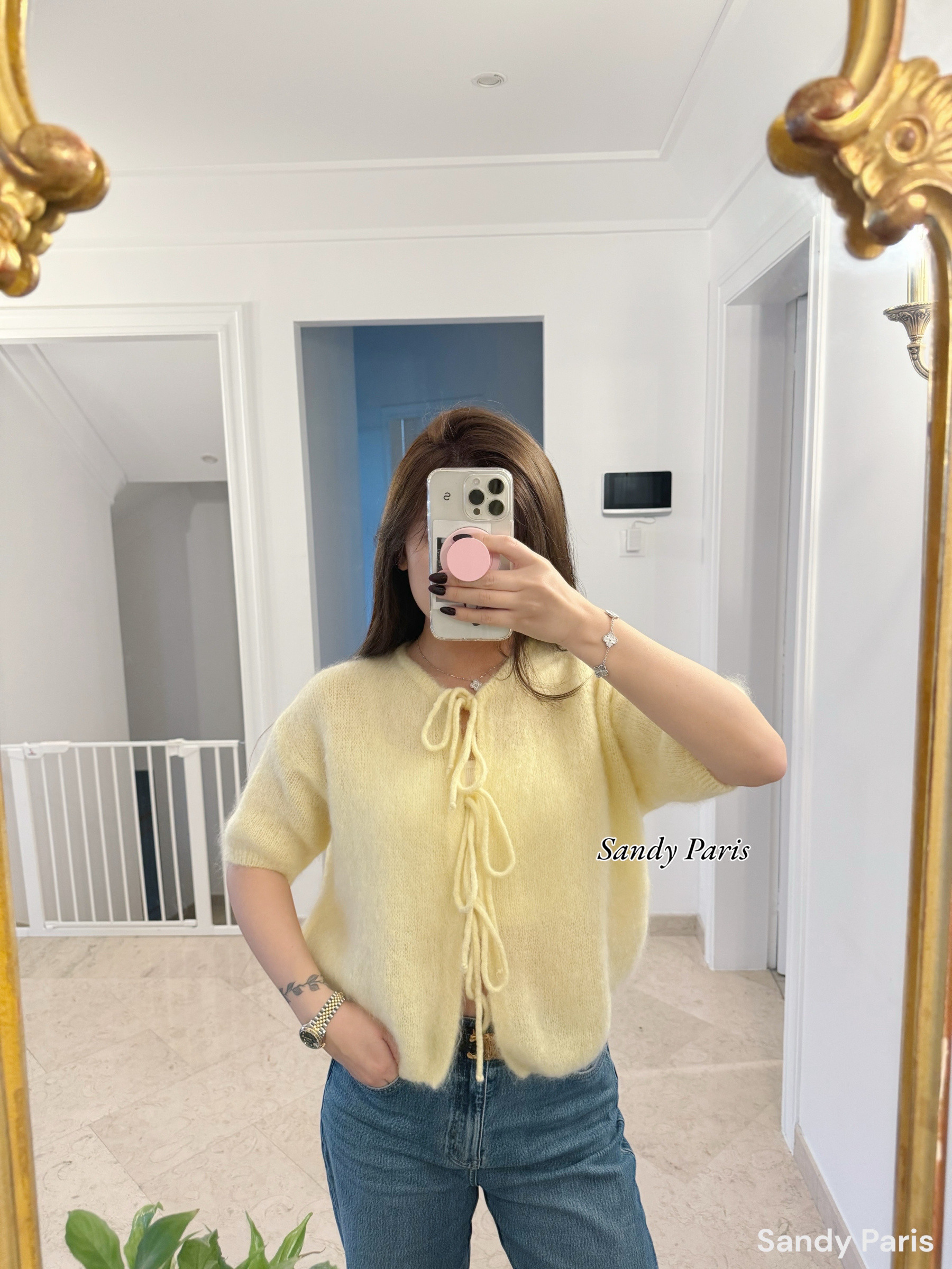 Mayorista Sandy Paris - Suéter de 80% mohair con lazos anudados - Sandy Paris