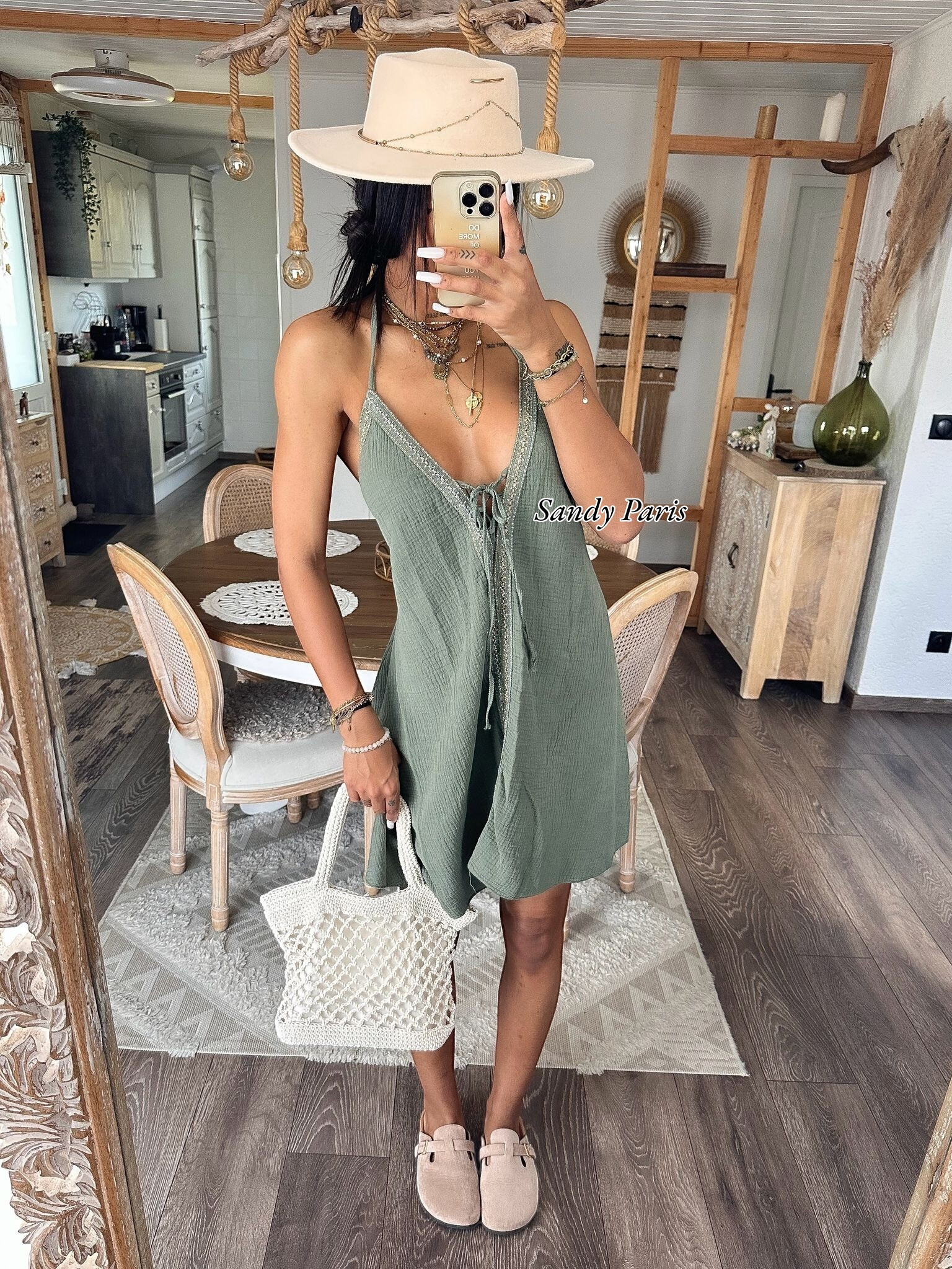 Wholesaler Sandy Paris - Bohemian cotton gasem dress - Lightness & natural elegance