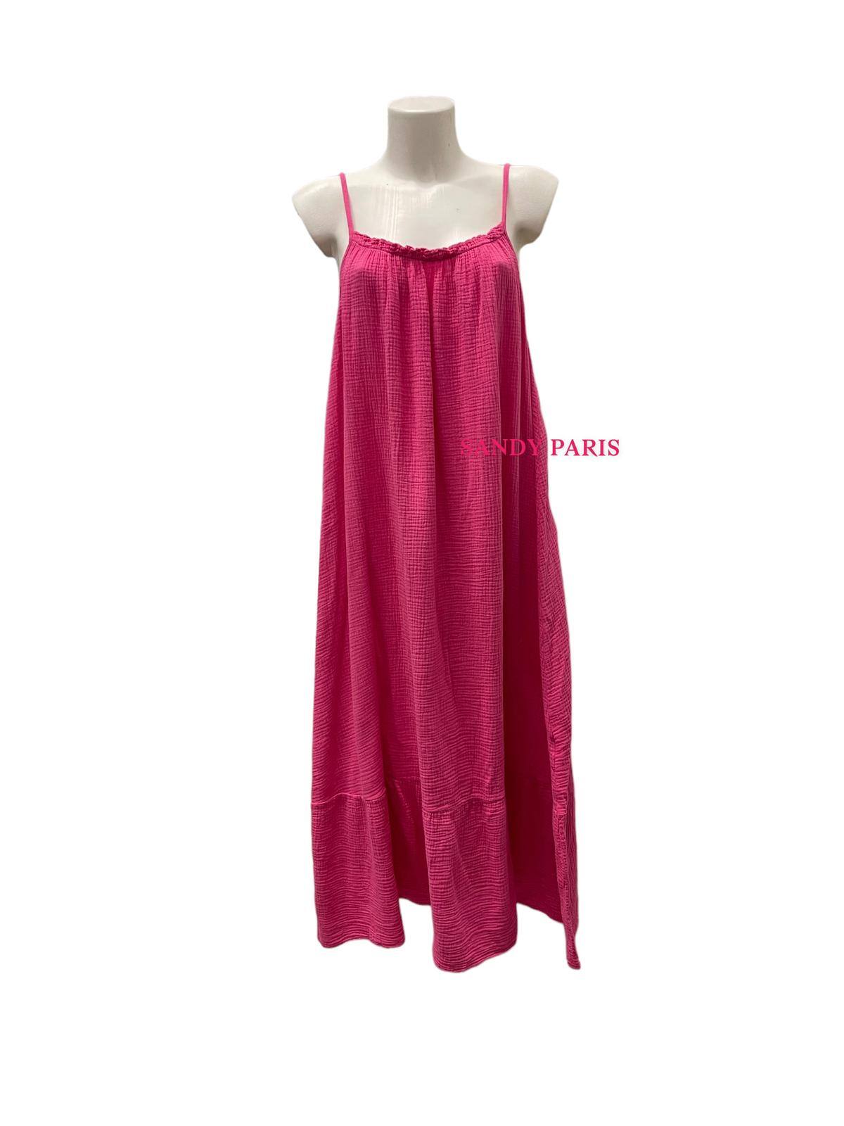 Mayorista Sandy Paris - Vestido Largo de Gasa de Algodón - Elegancia y Comodidad Atemporales
