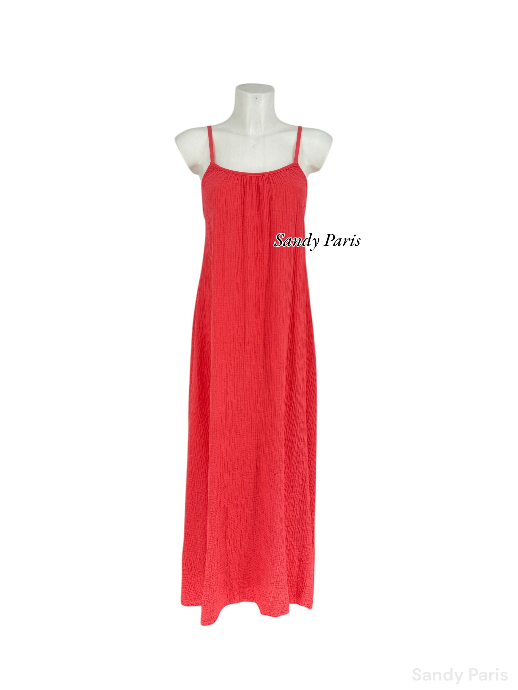 Wholesaler Sandy Paris - Long cotton gauze dress - Elegance and lightness